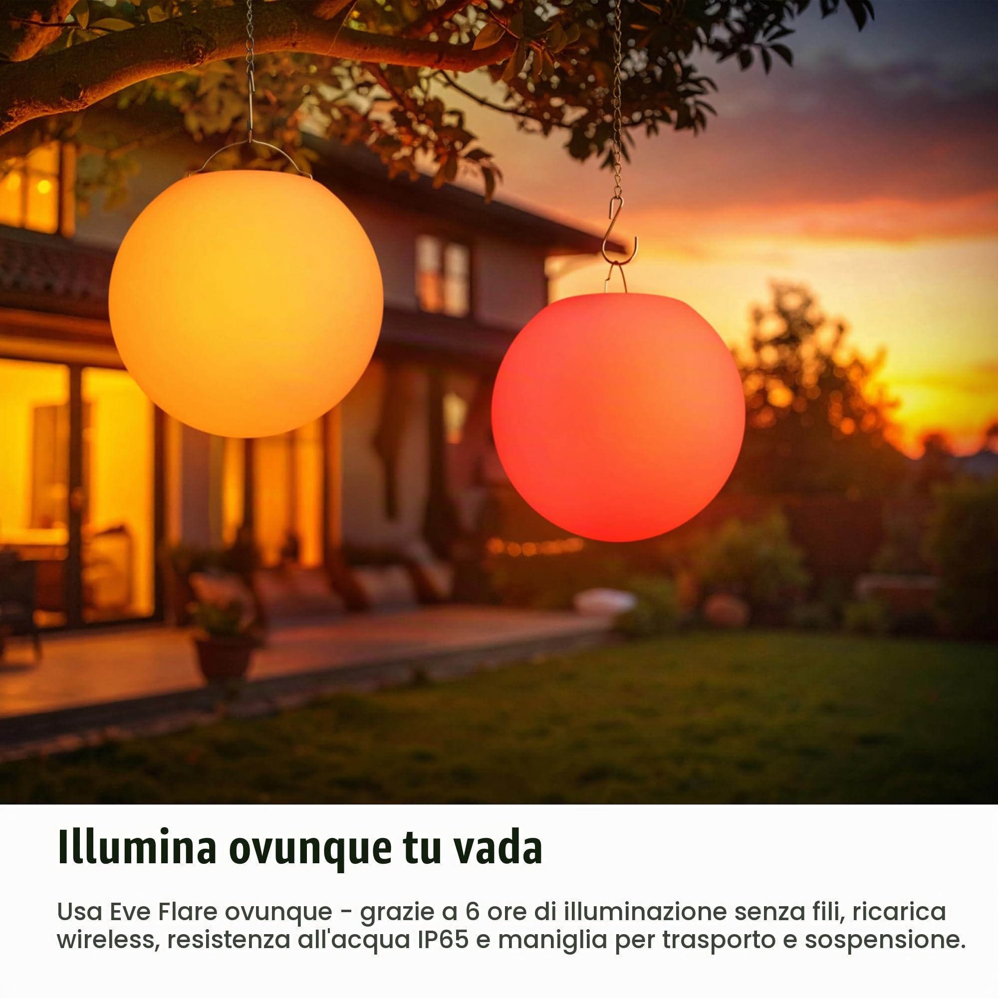 Eve Flare lampada LED portatile intelligente IP65