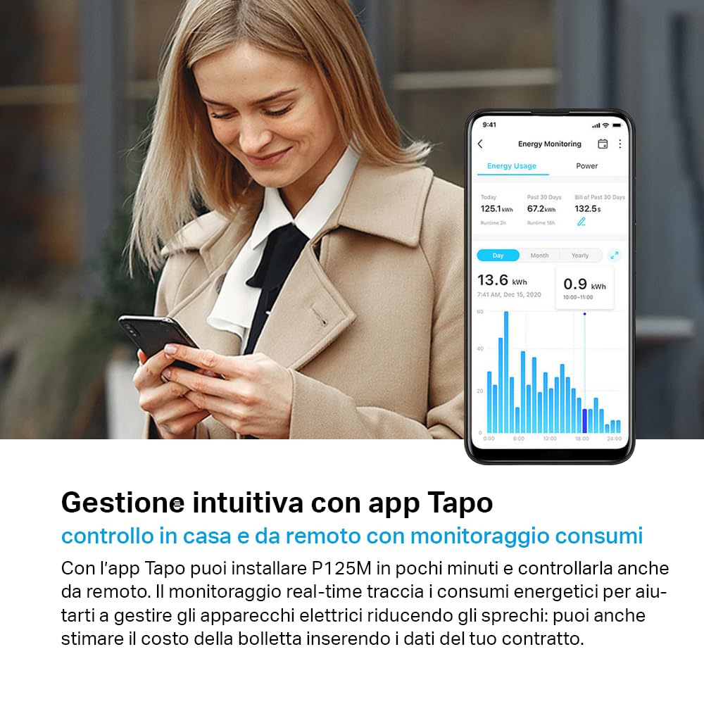 Tapo P125M presa smart monitoraggio consumi Matter