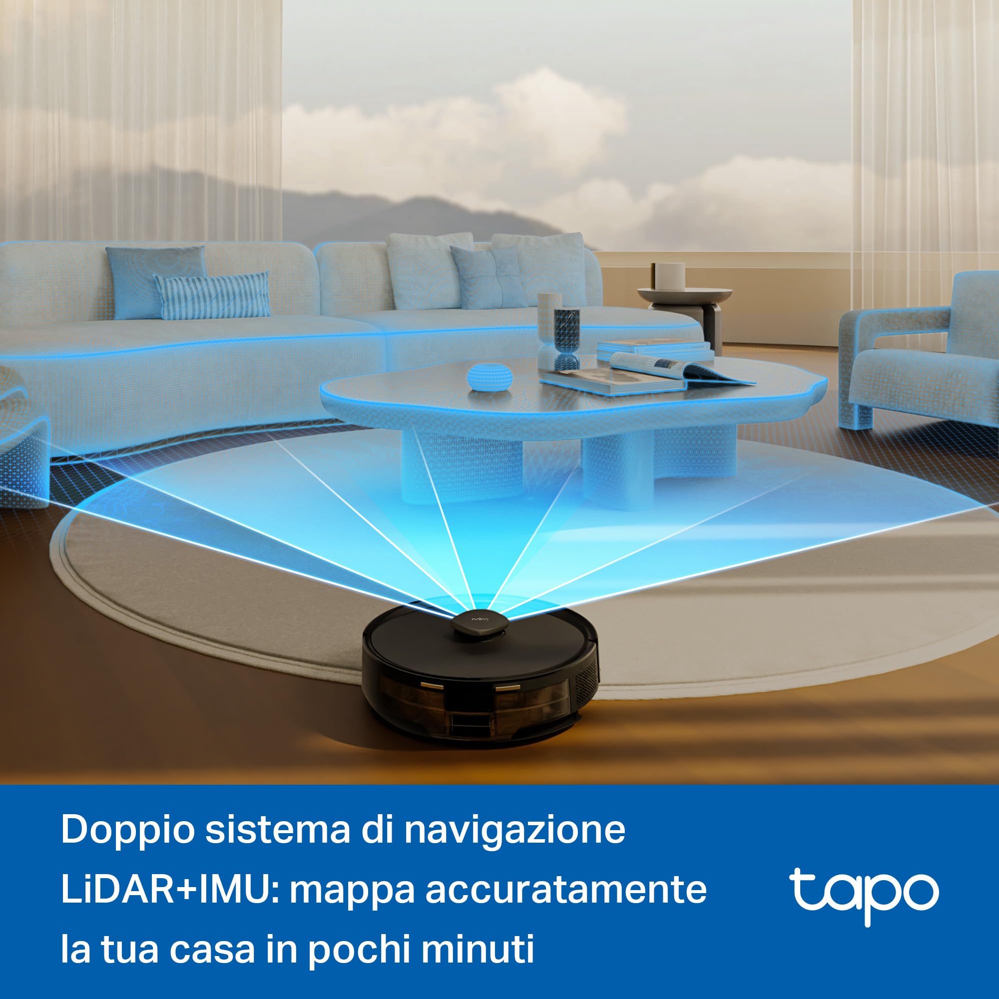 Tapo RV30 Max Plus robot aspirapolvere nero grafite 5300Pa