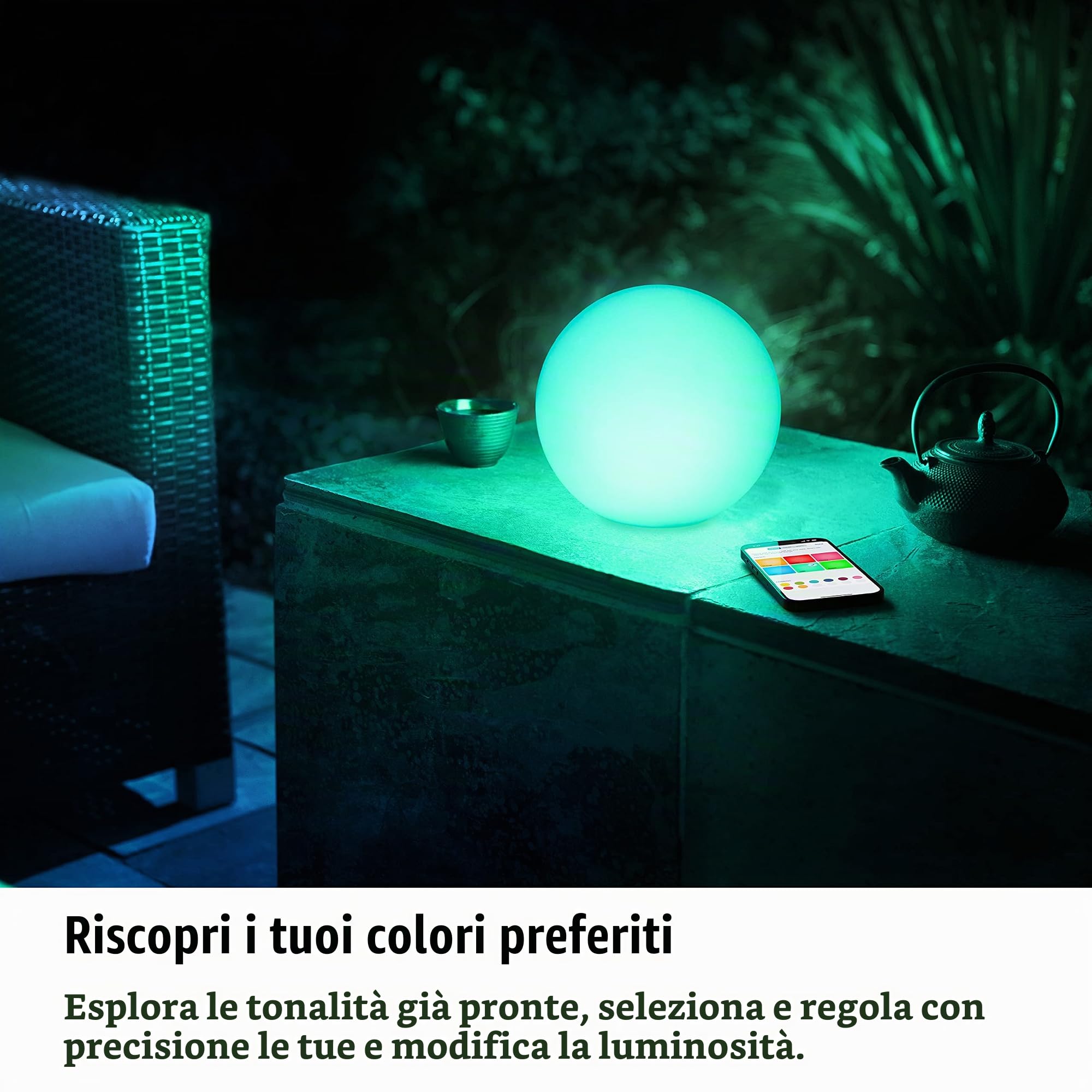Eve Flare lampada LED portatile intelligente IP65