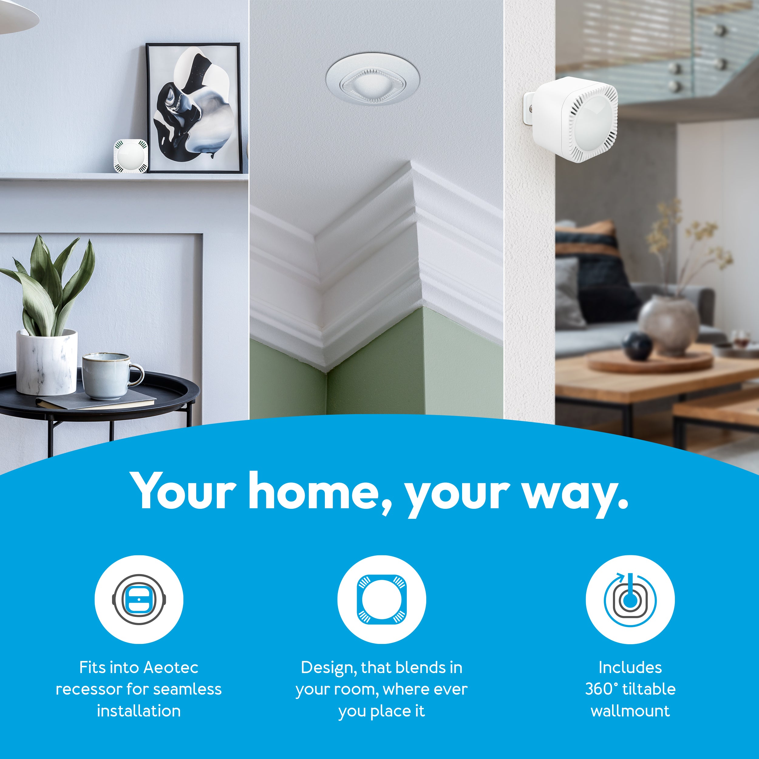 Aeotec TriSensor 8 sensore movimento Z-Wave 3 in 1