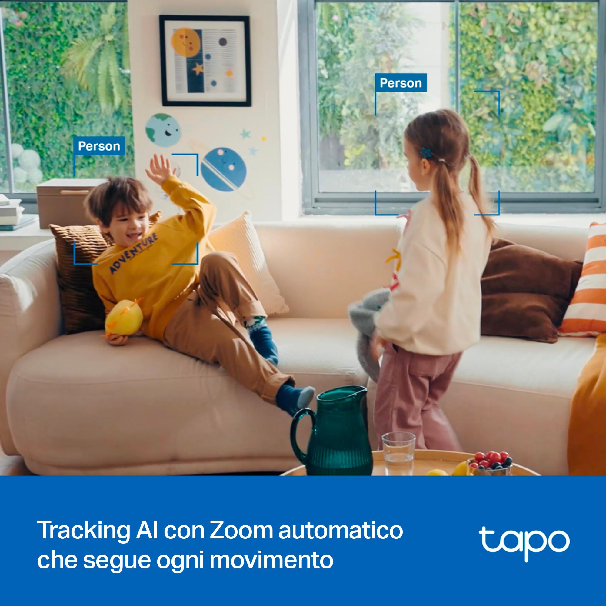 Tapo C250 telecamera WiFi 4K 360° interno notte 12 m