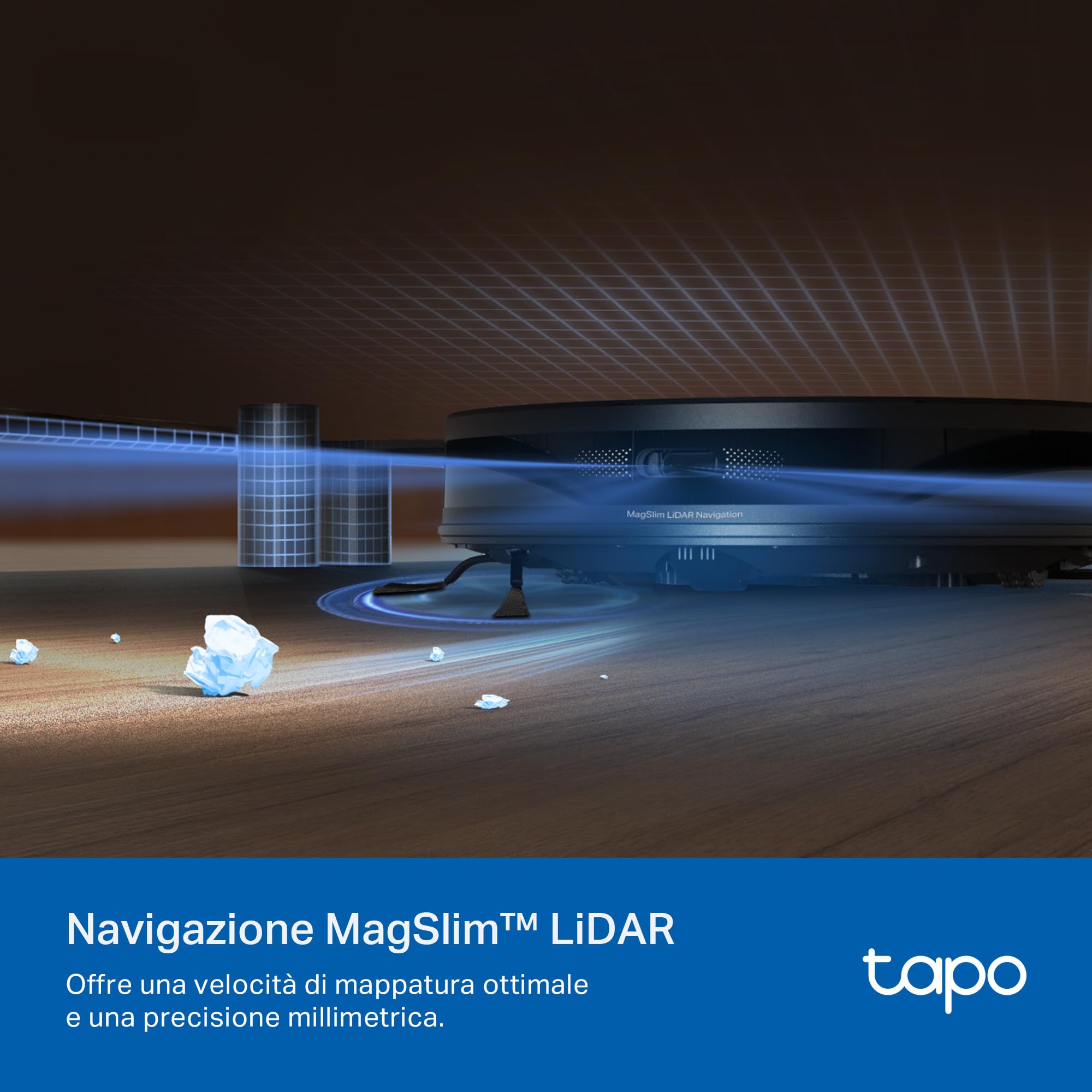 Tapo RV20 Max Plus robot aspirapolvere nero opaco LiDAR