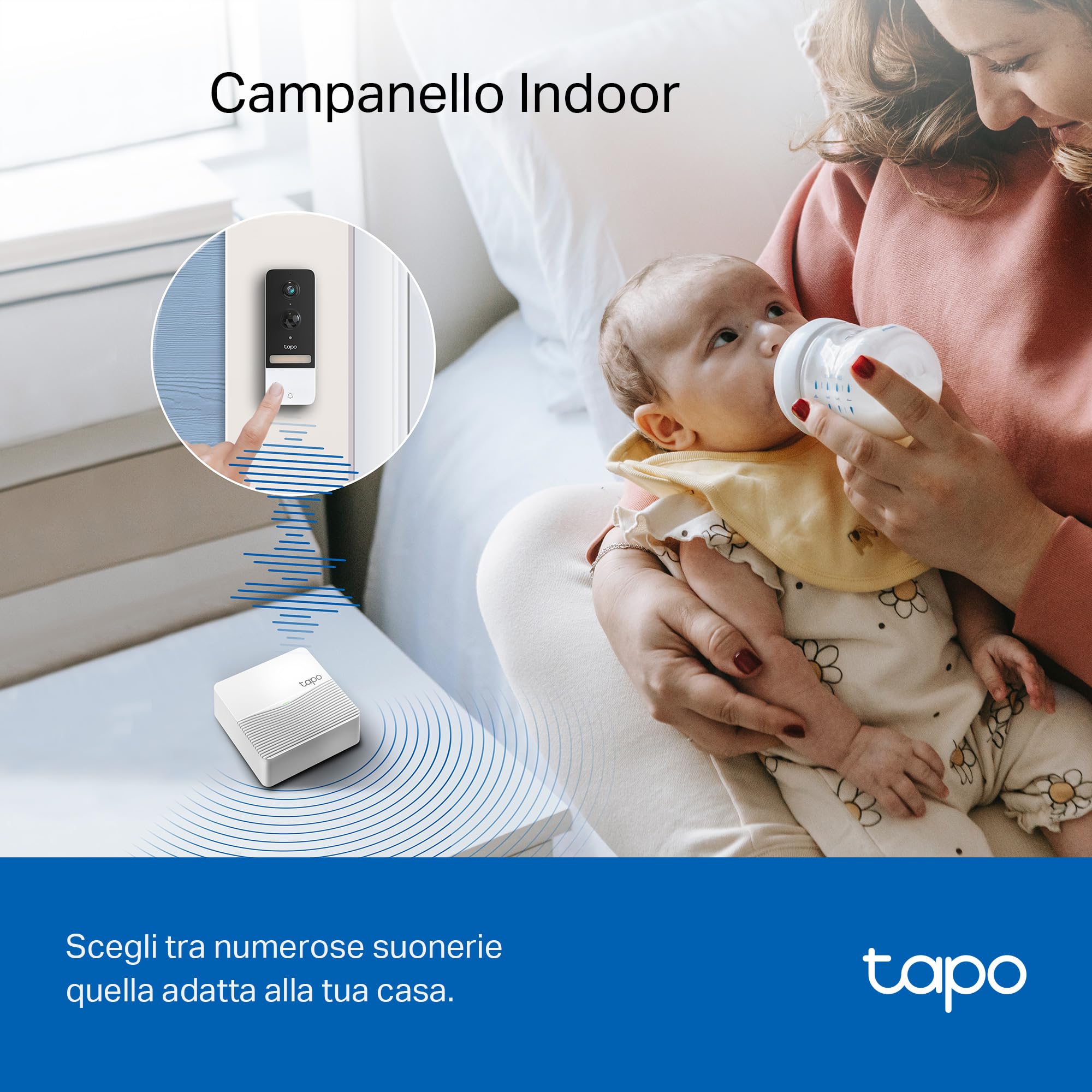 Tapo D230S1 videocitofono 2K 5MP kit con hub batteria