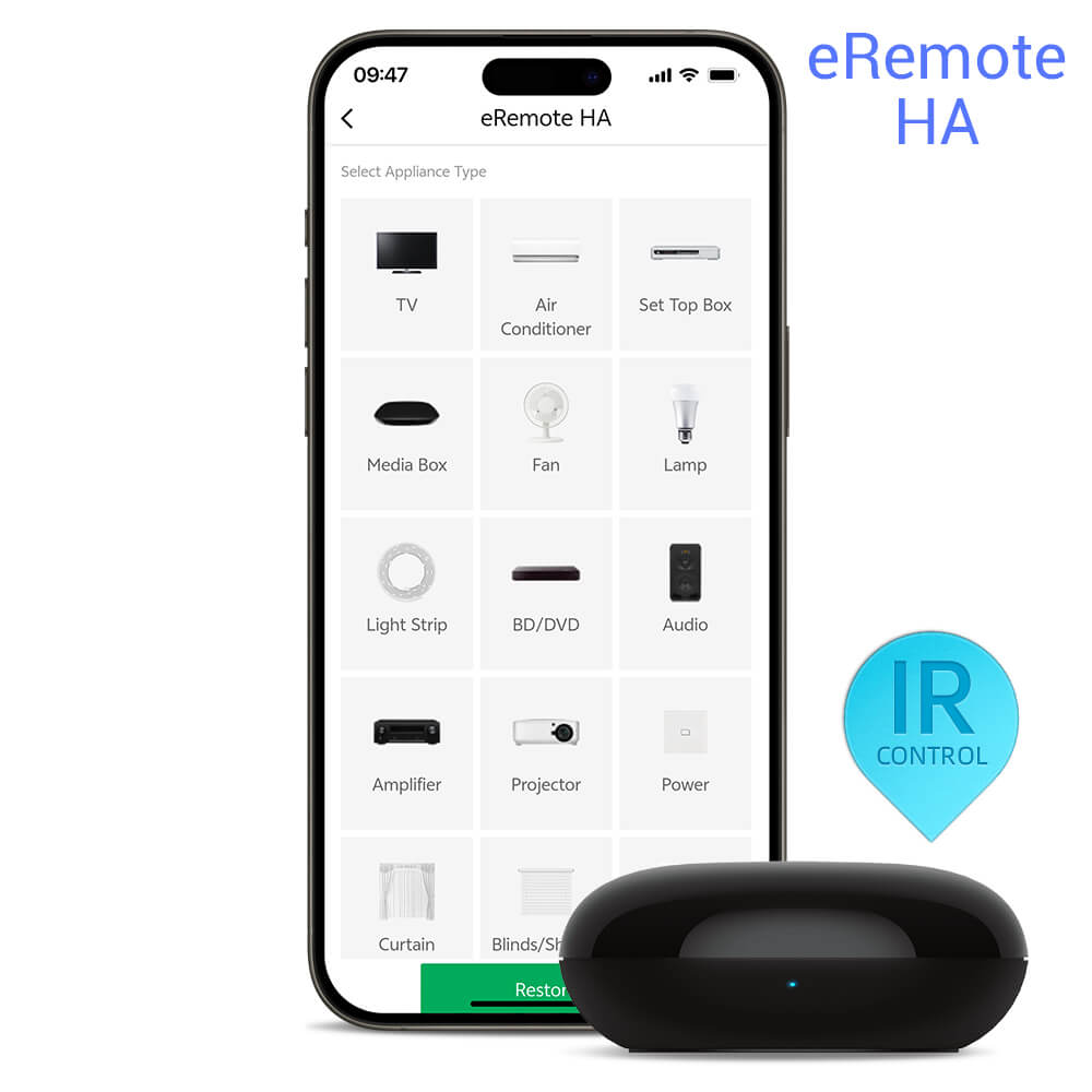 LinknLink eRemote HA telecomando IR WiFi MQTT