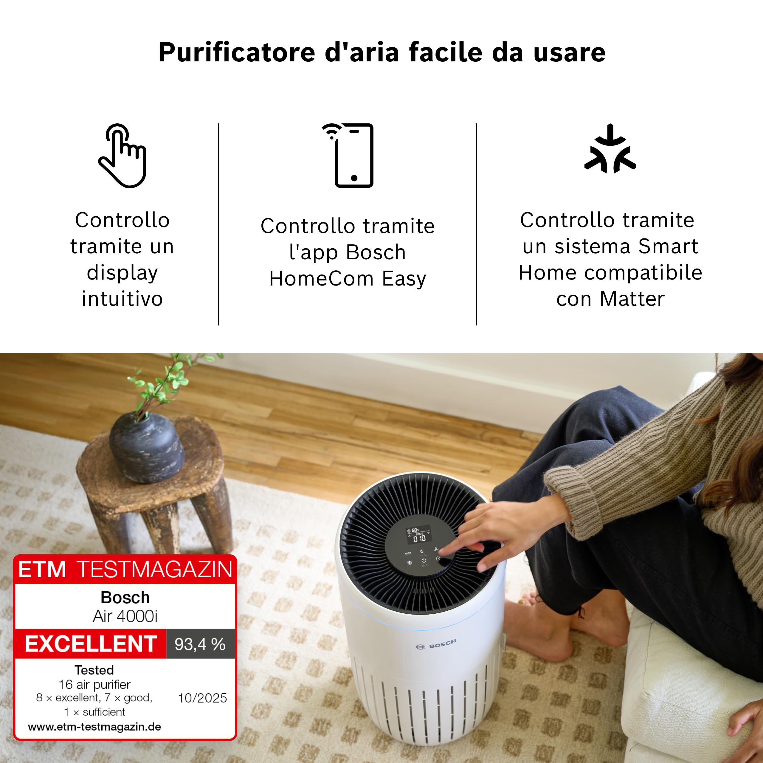 Bosch Air 4000i purificatore aria 62,5 m² HEPA