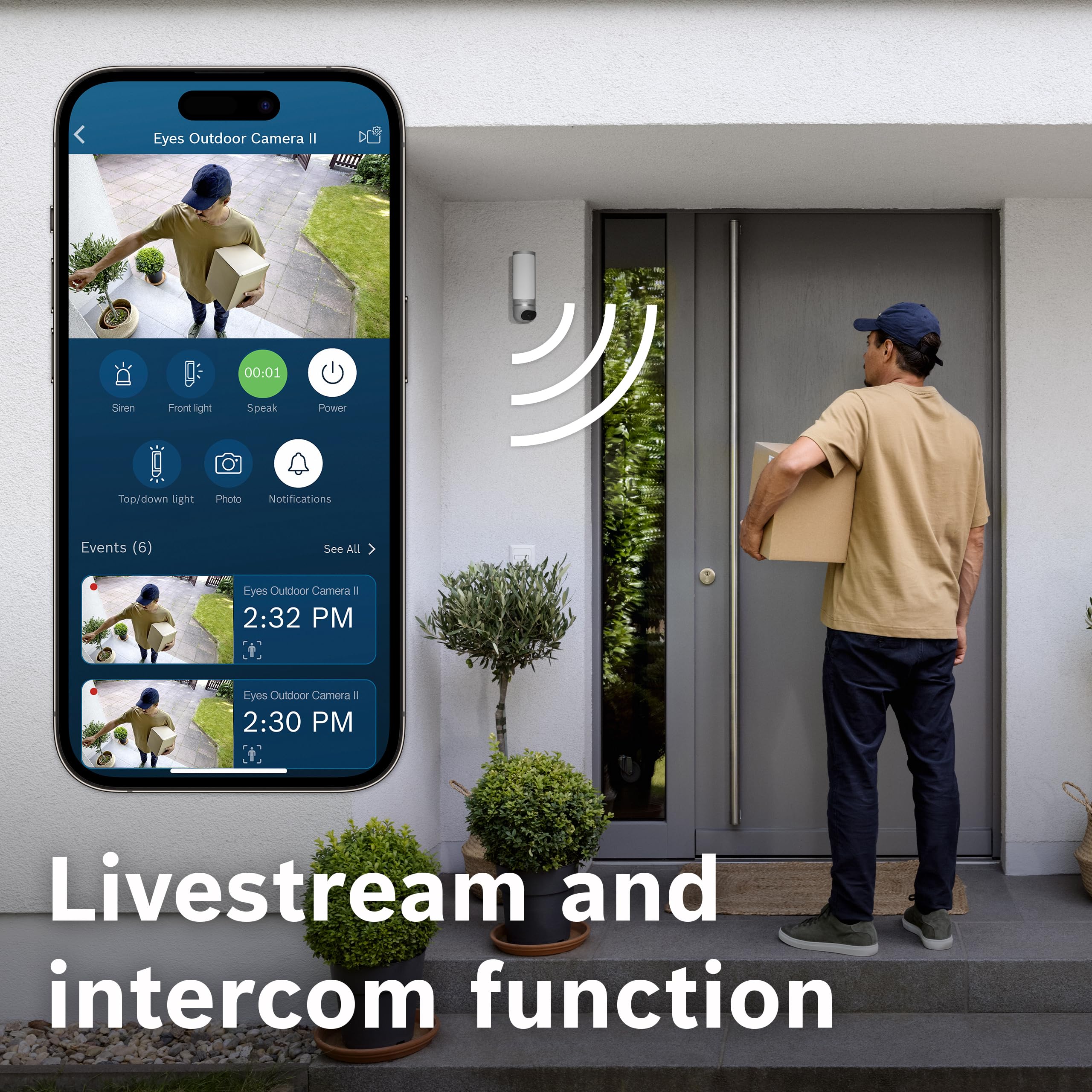 Bosch Smart Home Videocamera per esterni II telecamera argento Full-HD