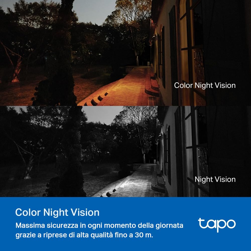 Tapo C500 telecamera WiFi esterno 360° FHD nero onice