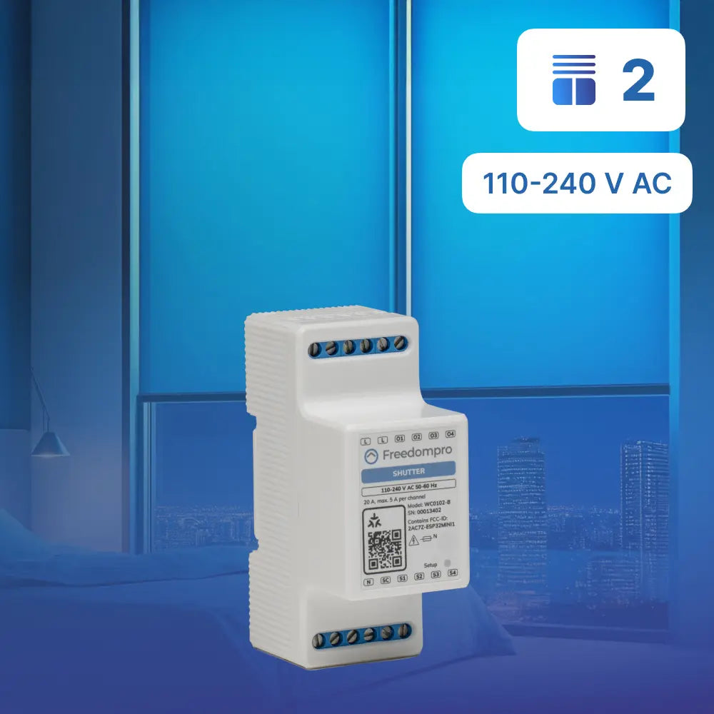 Freedompro WC0102-B modulo WiFi 2 tapparelle quadro elettrico