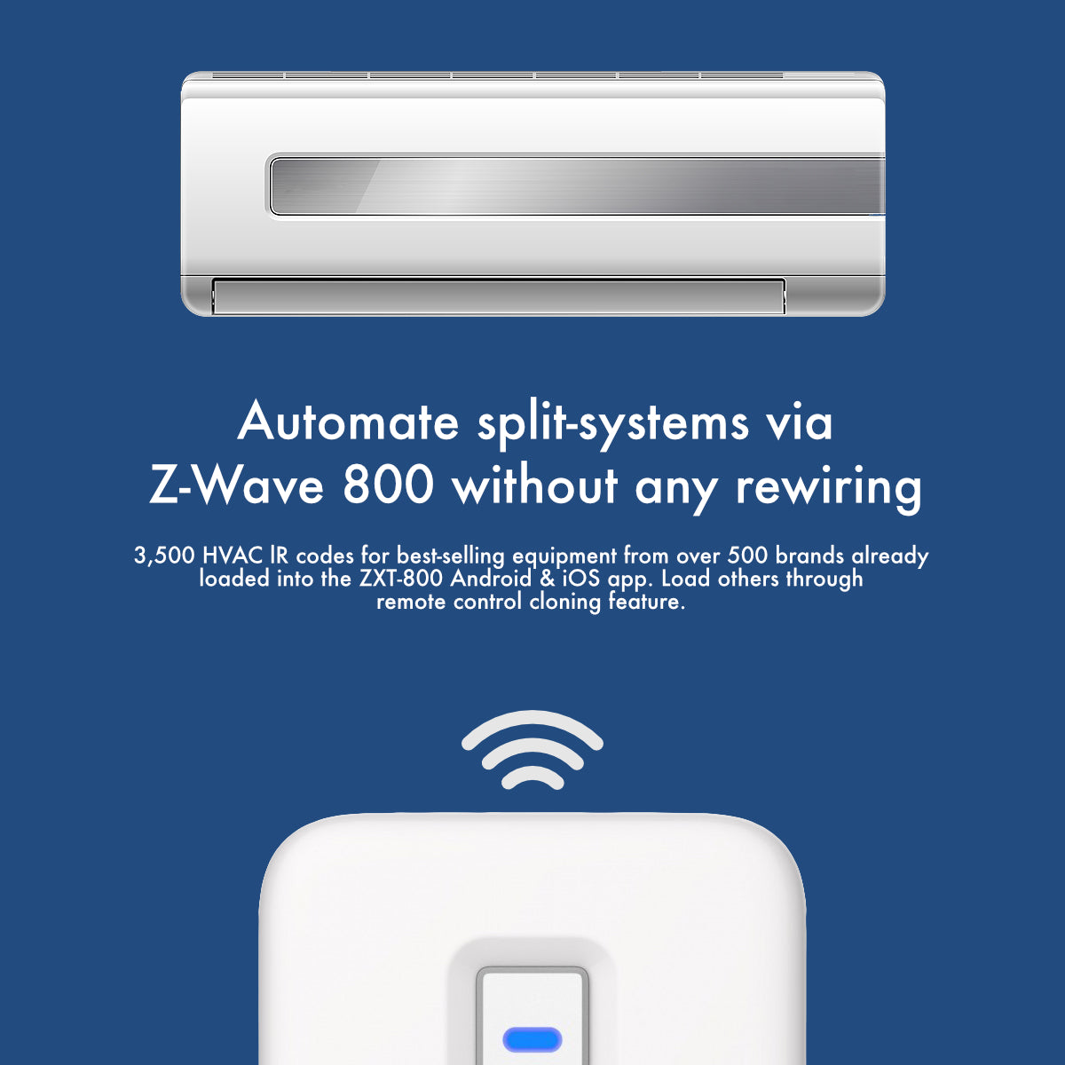 Remotec ZXT-800 extender IR condizionatori Z-Wave