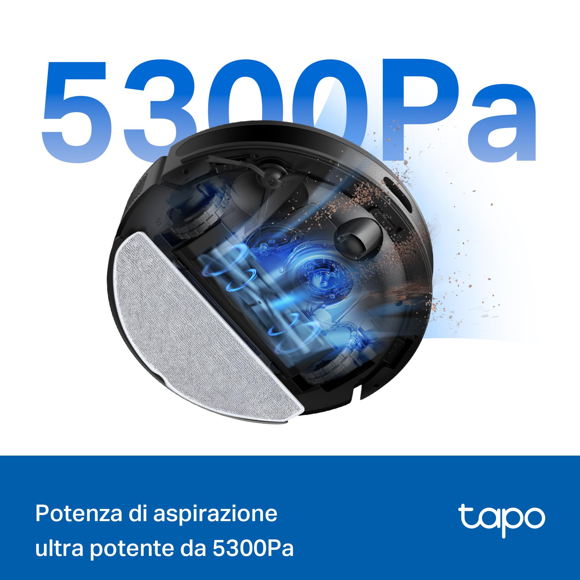 Tapo RV20 Max Plus robot aspirapolvere nero opaco LiDAR