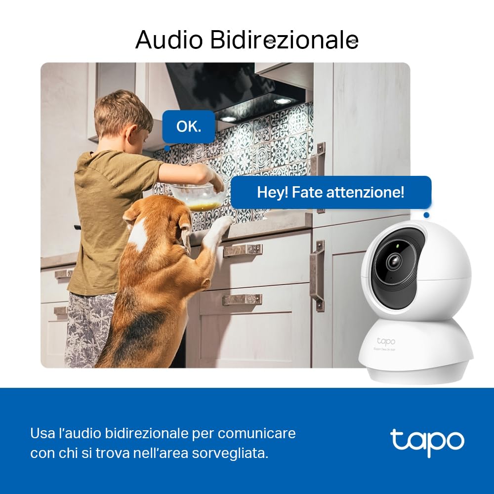 TP-Link Tapo C230 Telecamera Interno 3K Bianco Avorio