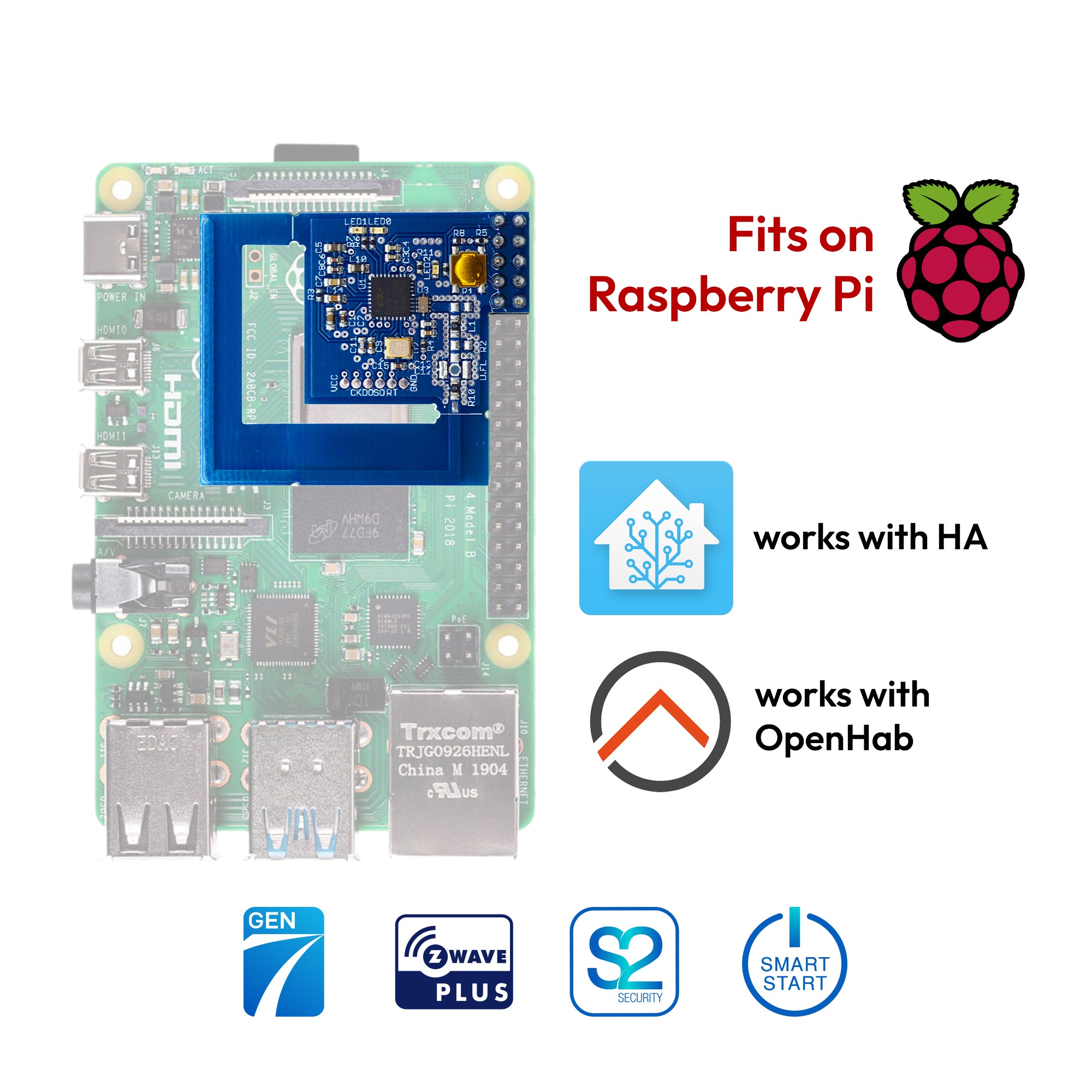Aeotec Z-Pi 7 modulo GPIO Raspberry Pi Z-Wave