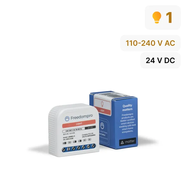 Freedompro LB0801-E modulo interruttore WiFi 1 luce 16A Matter