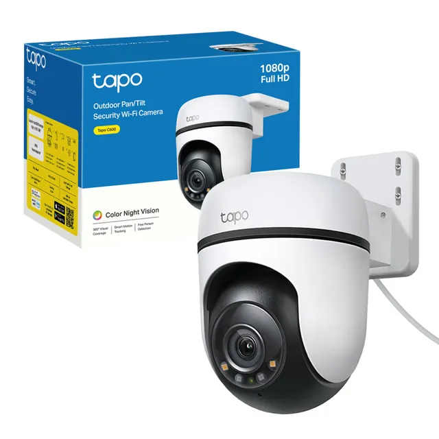 Tapo C500 telecamera WiFi esterno 360° FHD nero onice