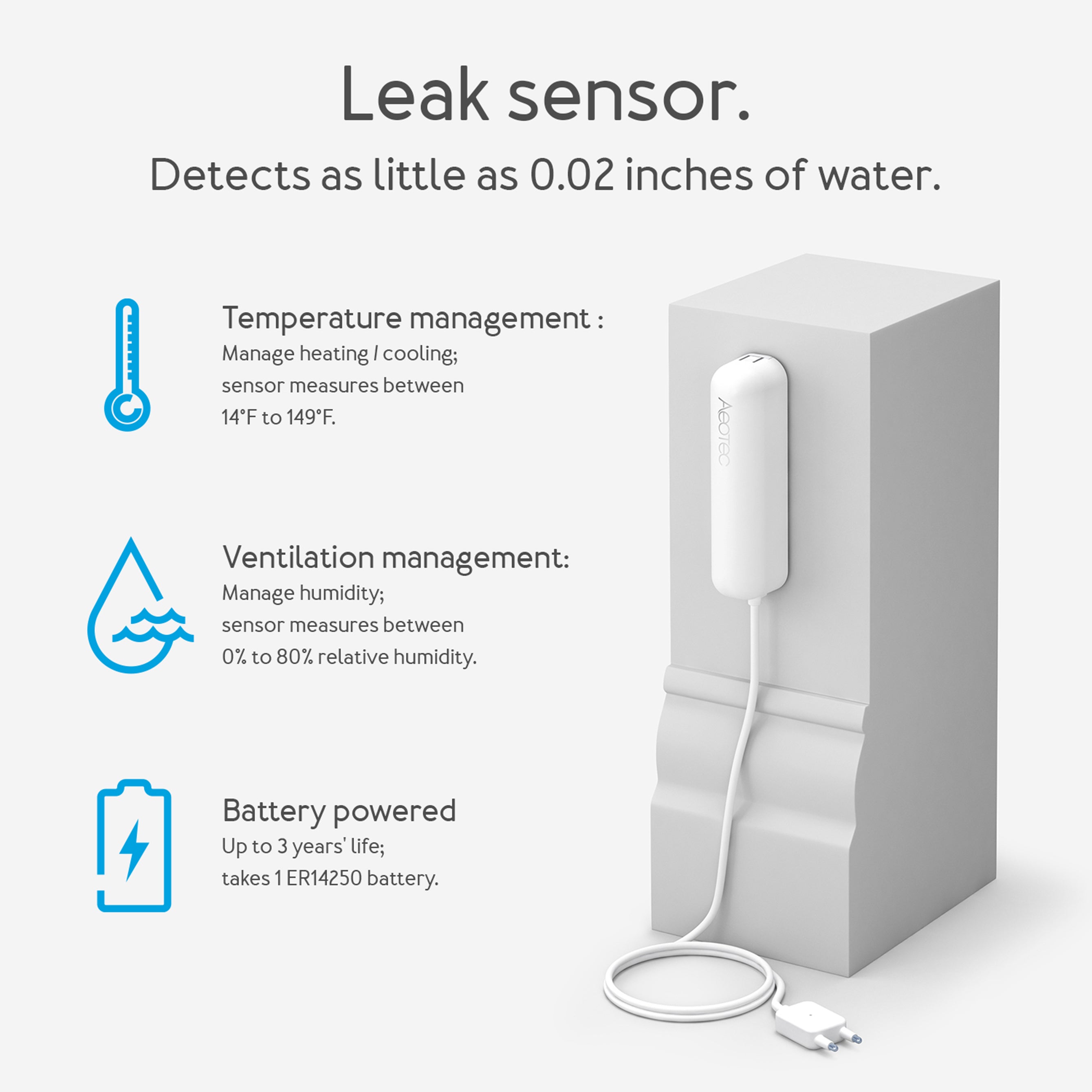 Aeotec Water Sensor 7 Pro sensore allagamento Z-Wave