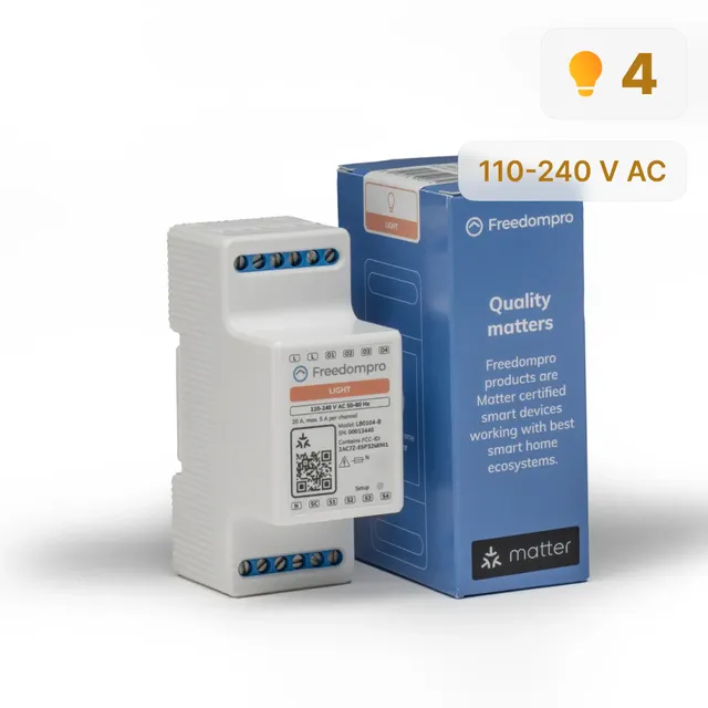 Freedompro LB0104-B modulo wifi 4 canali per quadro elettrico