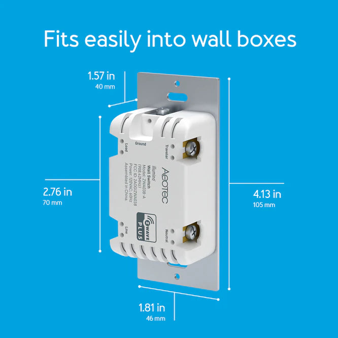 Aeotec illumino ZWA038 interruttore luce Z-Wave 3 vie