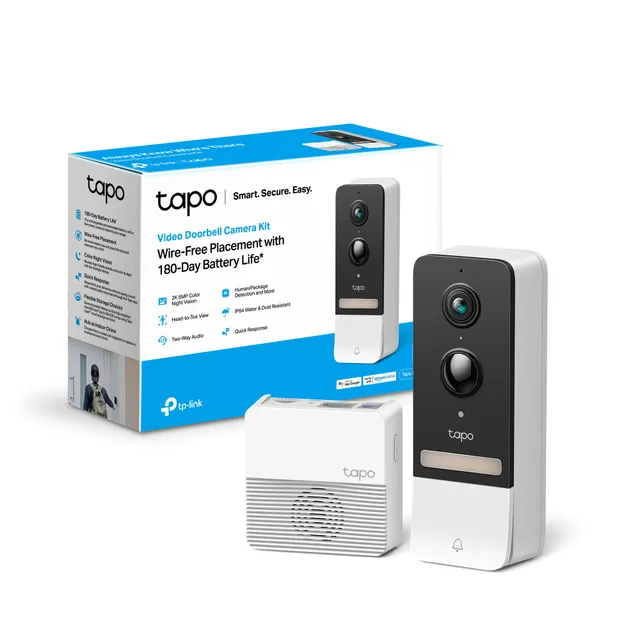 Tapo D230S1 videocitofono 2K 5MP kit con hub batteria