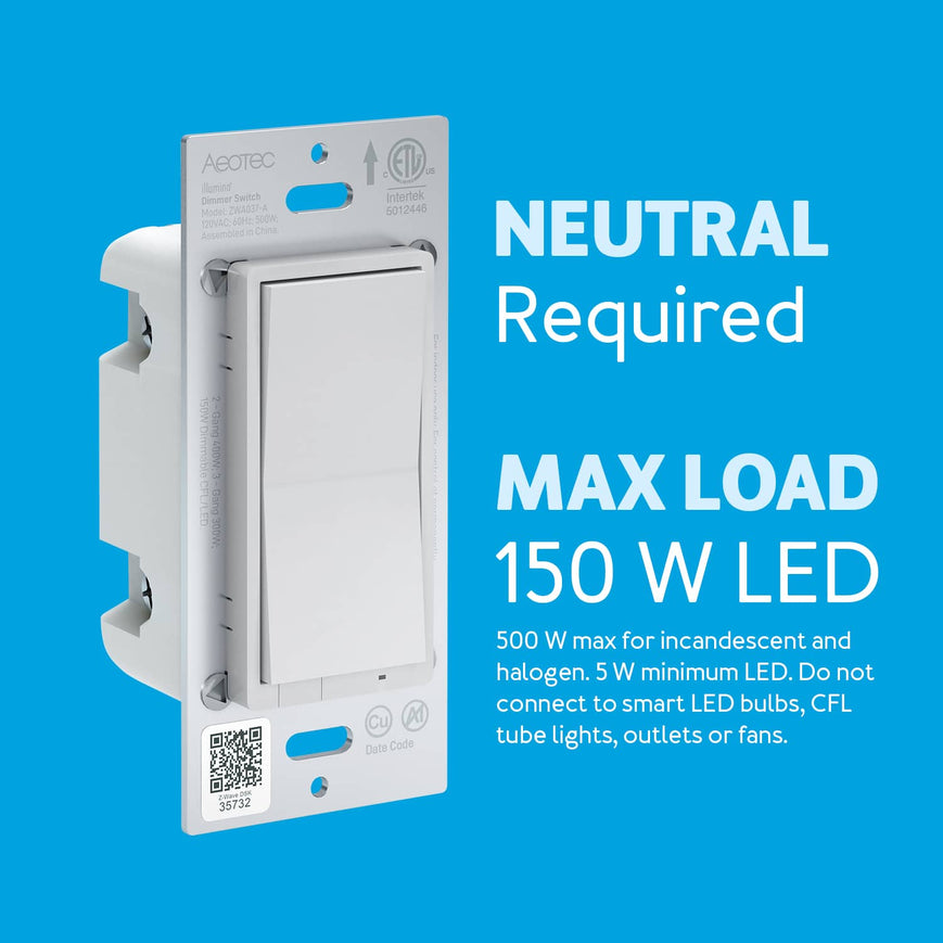 Aeotec Illumino ZWA037 Dimmer Smart Z-Wave 500W