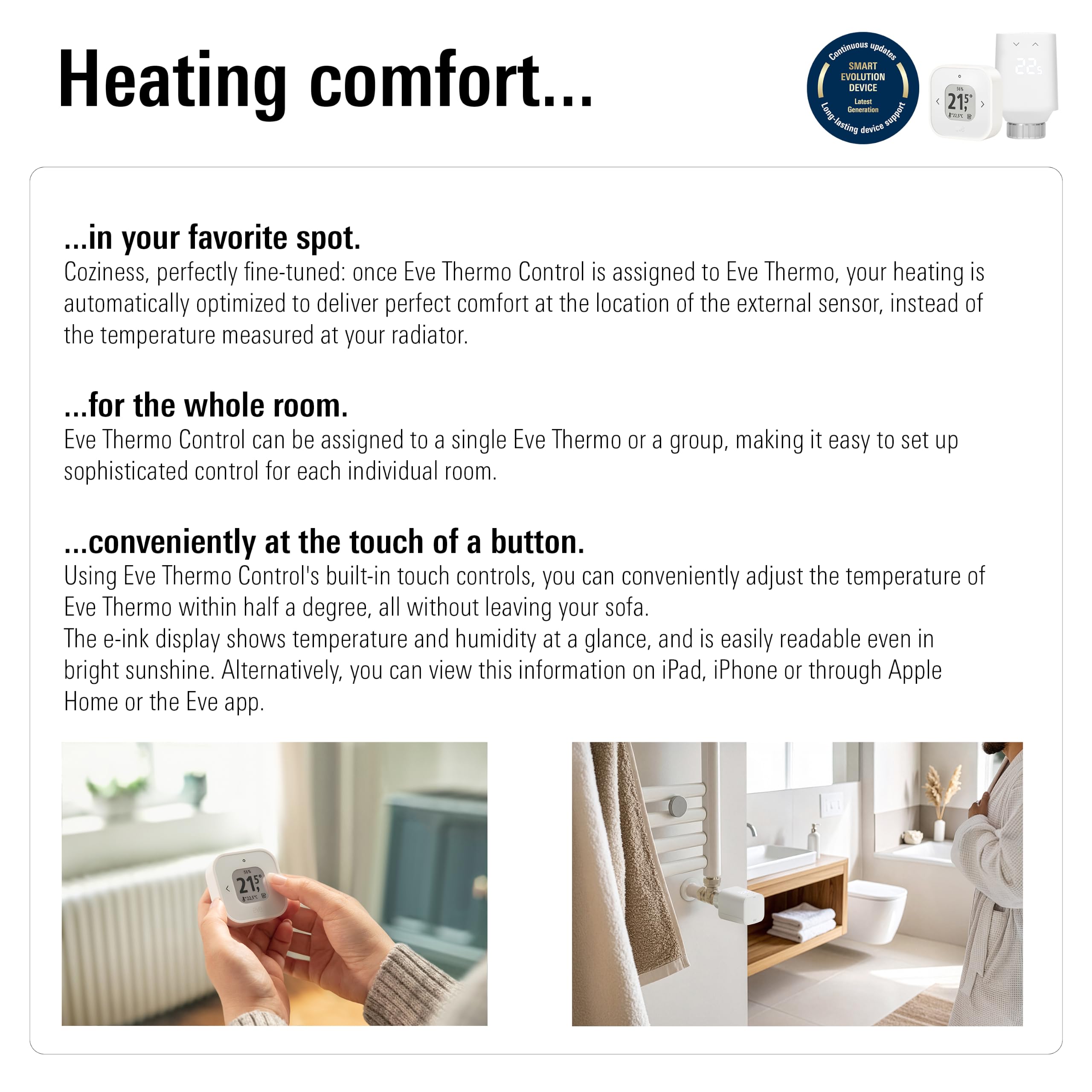 Eve Thermo Kit Comfort valvola termostatica Thread