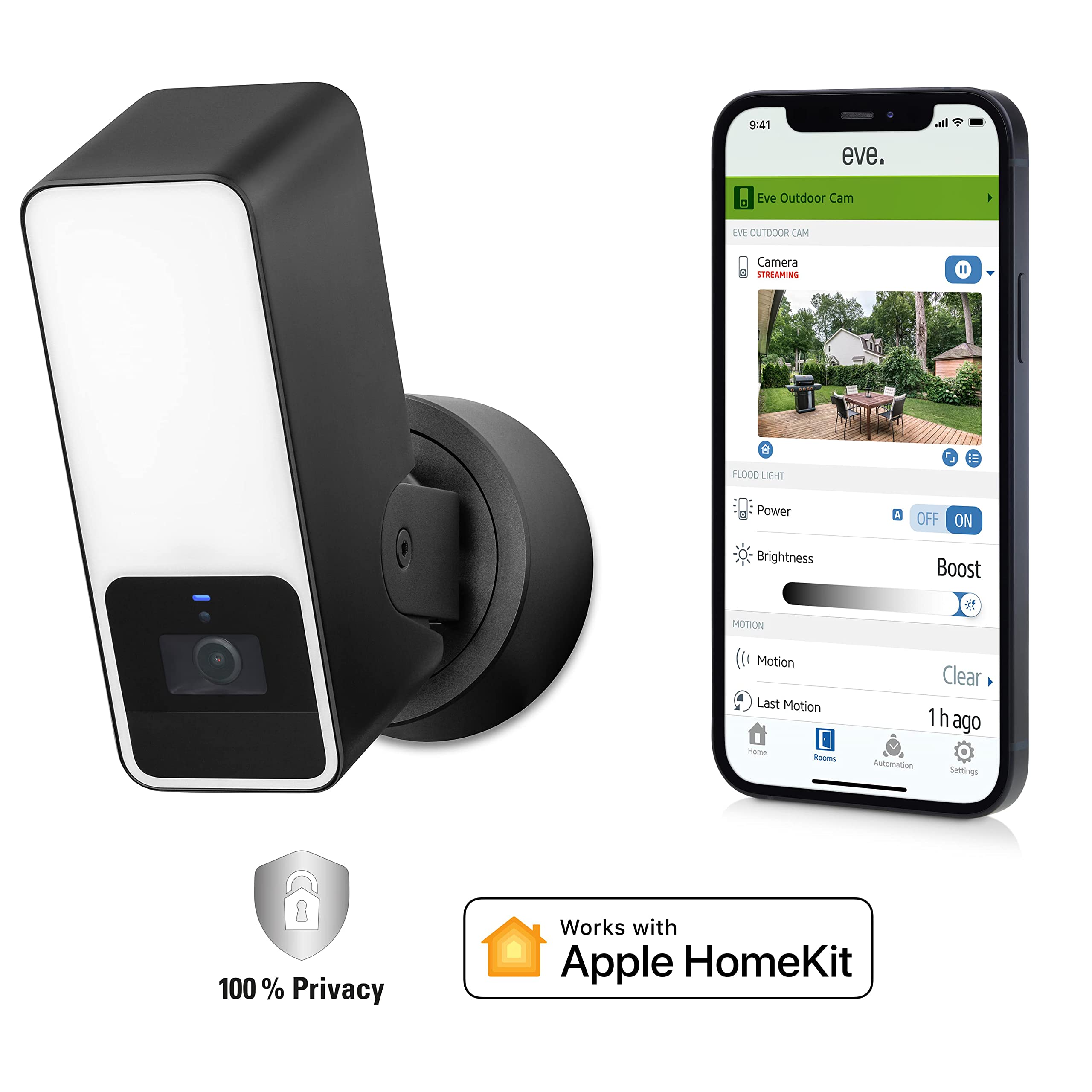 Eve Outdoor Cam videocamera esterno 1080p faro set 2 pezzi HomeKit