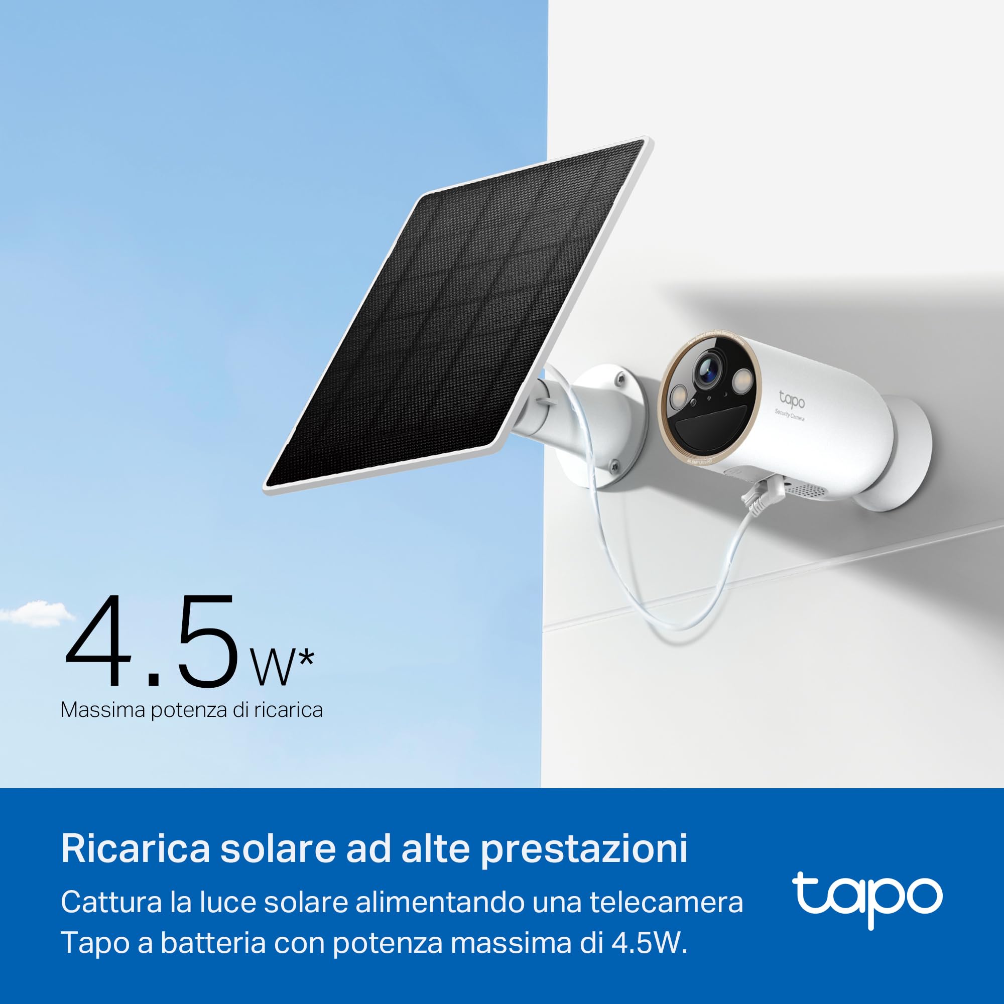 Tapo A202 Pannello Solare 4,5W Cream White IP65