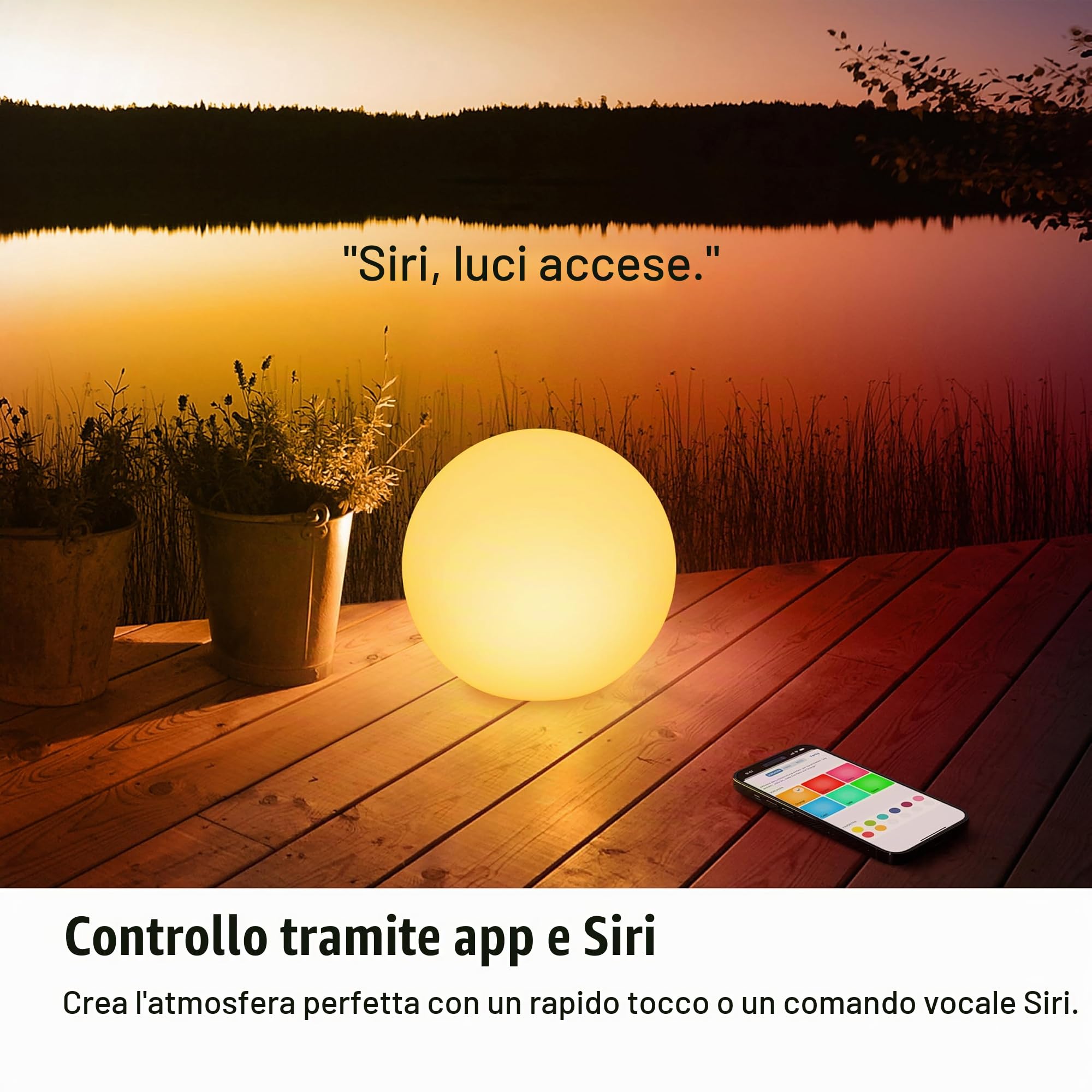 Eve Flare lampada LED portatile intelligente IP65