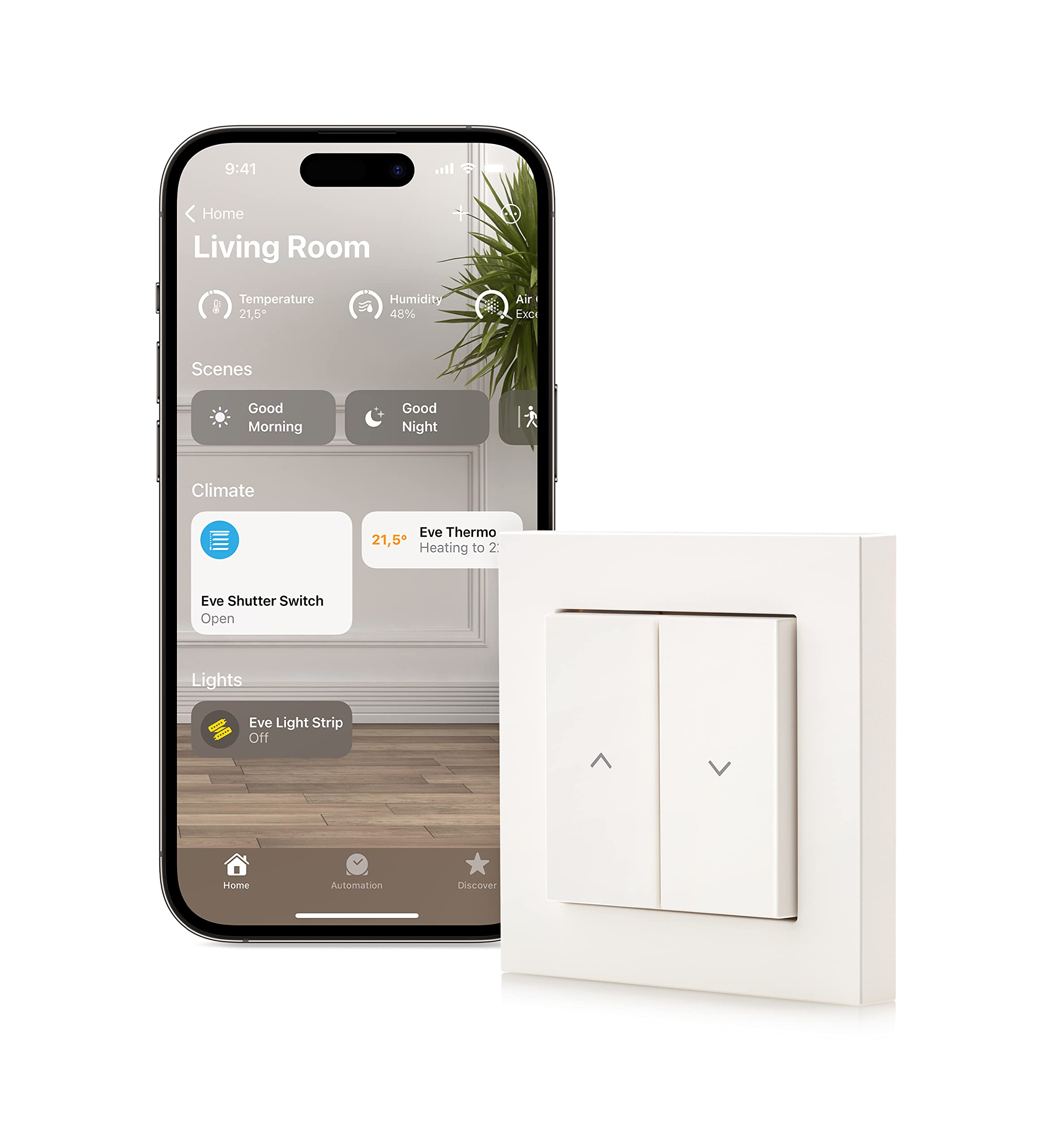 Eve Shutter Switch Apple Home controller tapparelle Thread