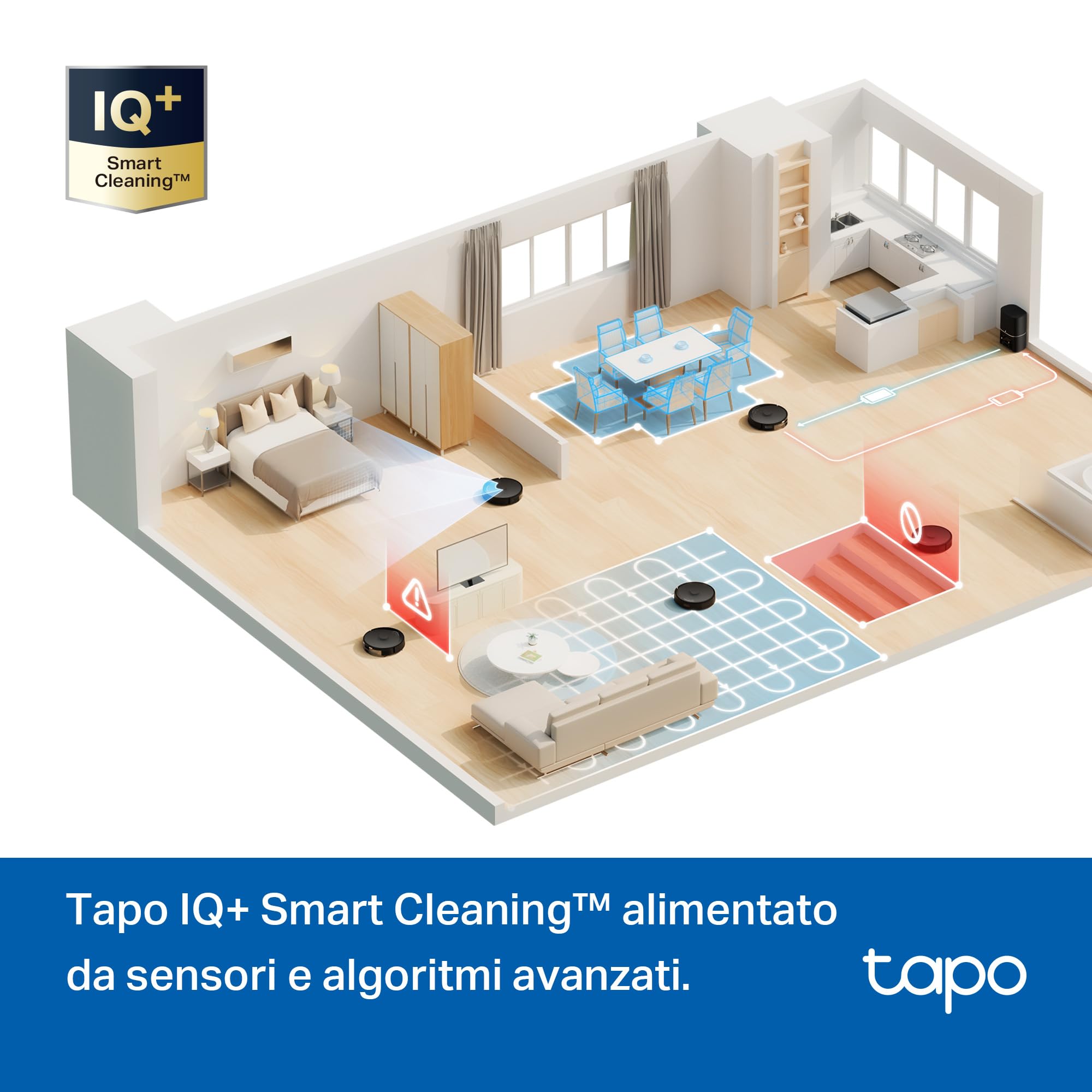 Tapo RV30 Max Plus robot aspirapolvere nero grafite 5300Pa