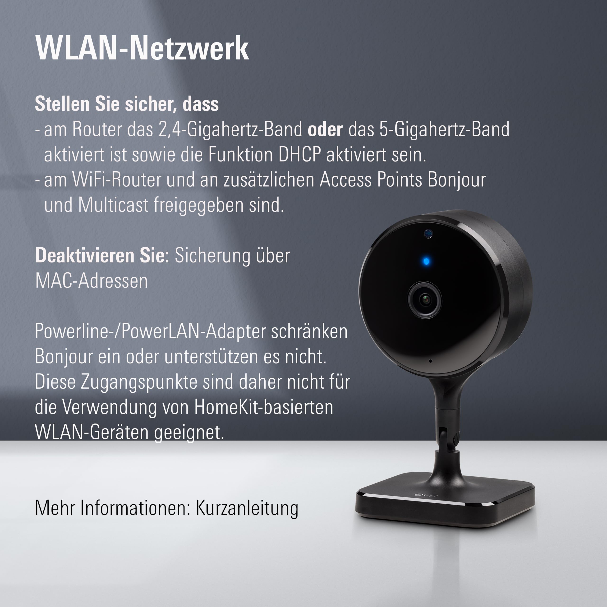 Eve Cam videocamera interni 1080p nera HomeKit