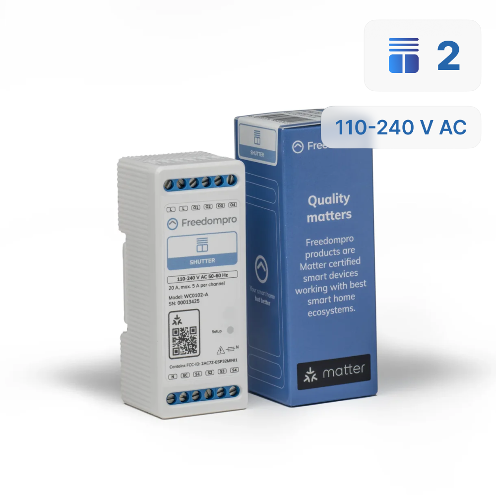 Freedompro WC0102-A modulo WiFi 2 tapparelle scatola derivazione
