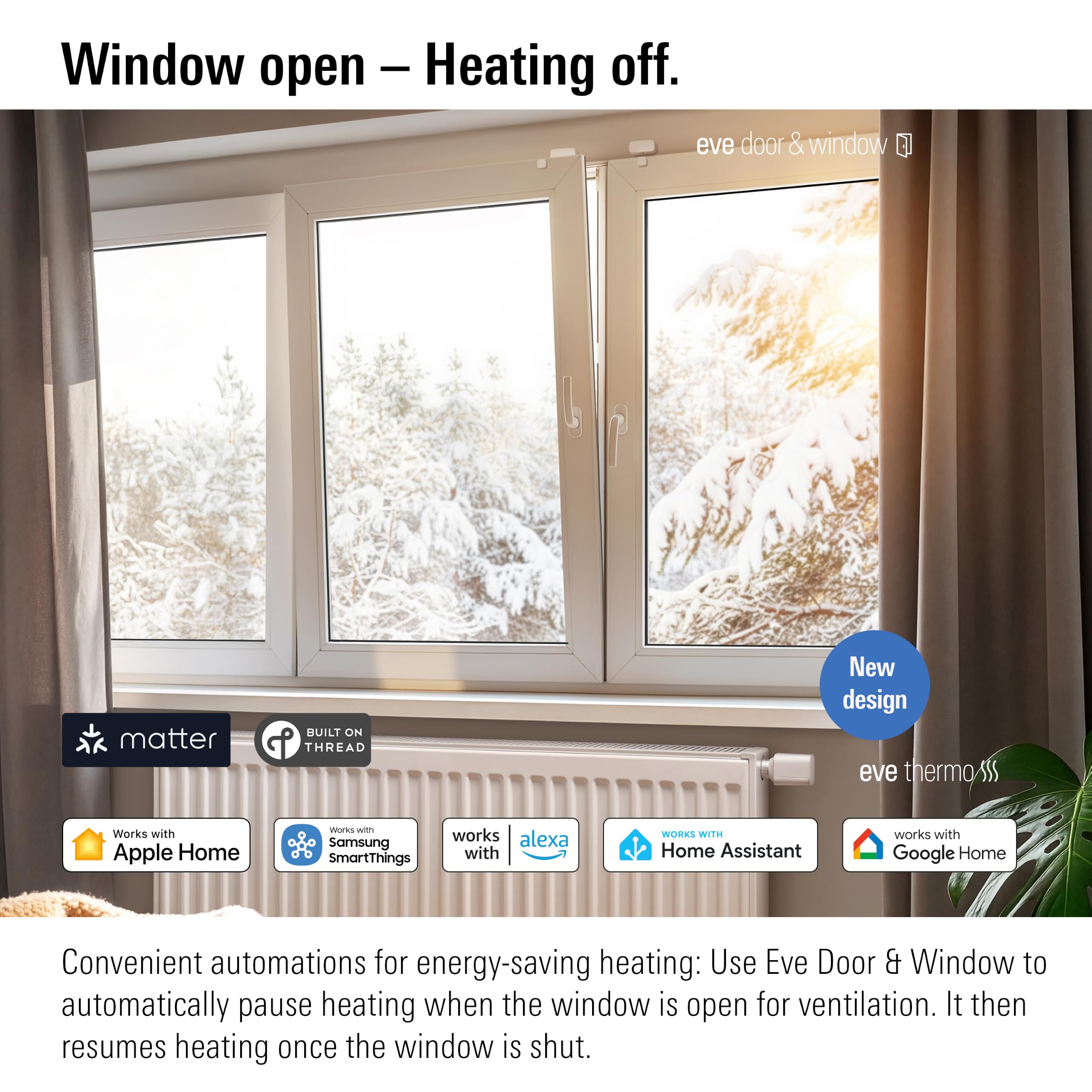 Eve Thermo Matter 5 gen + Door Window kit riscaldamento Thread