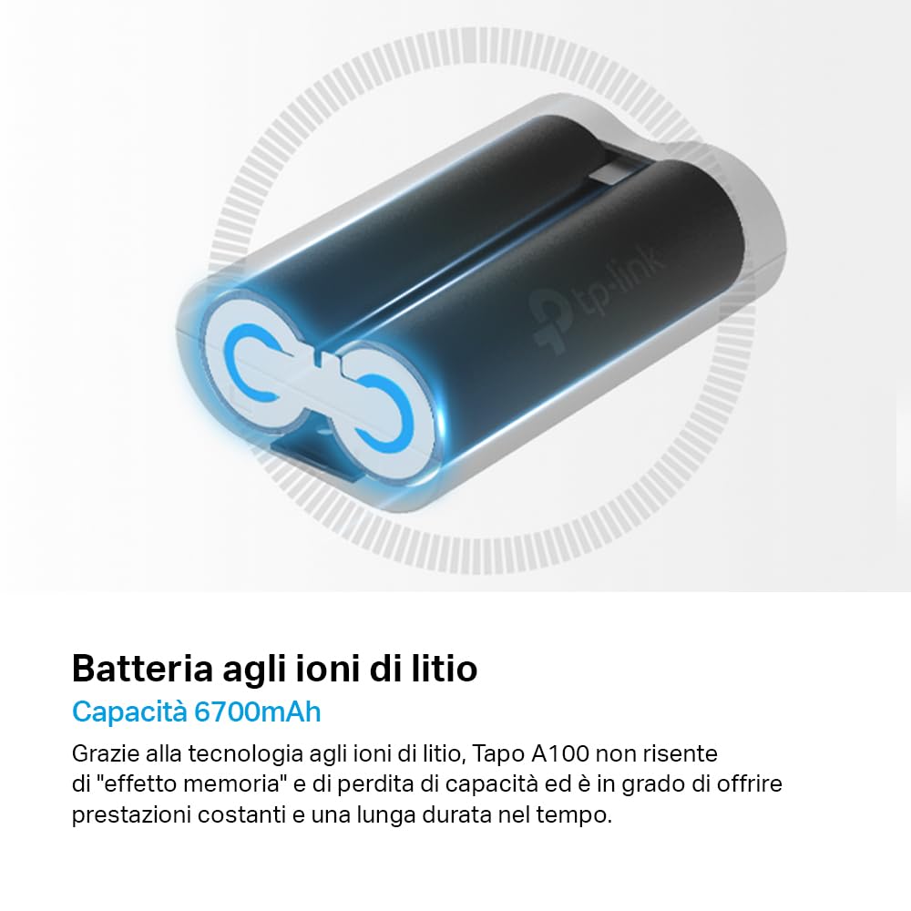 Tapo A100 Batteria Ricaricabile 6700mAh Ioni Litio