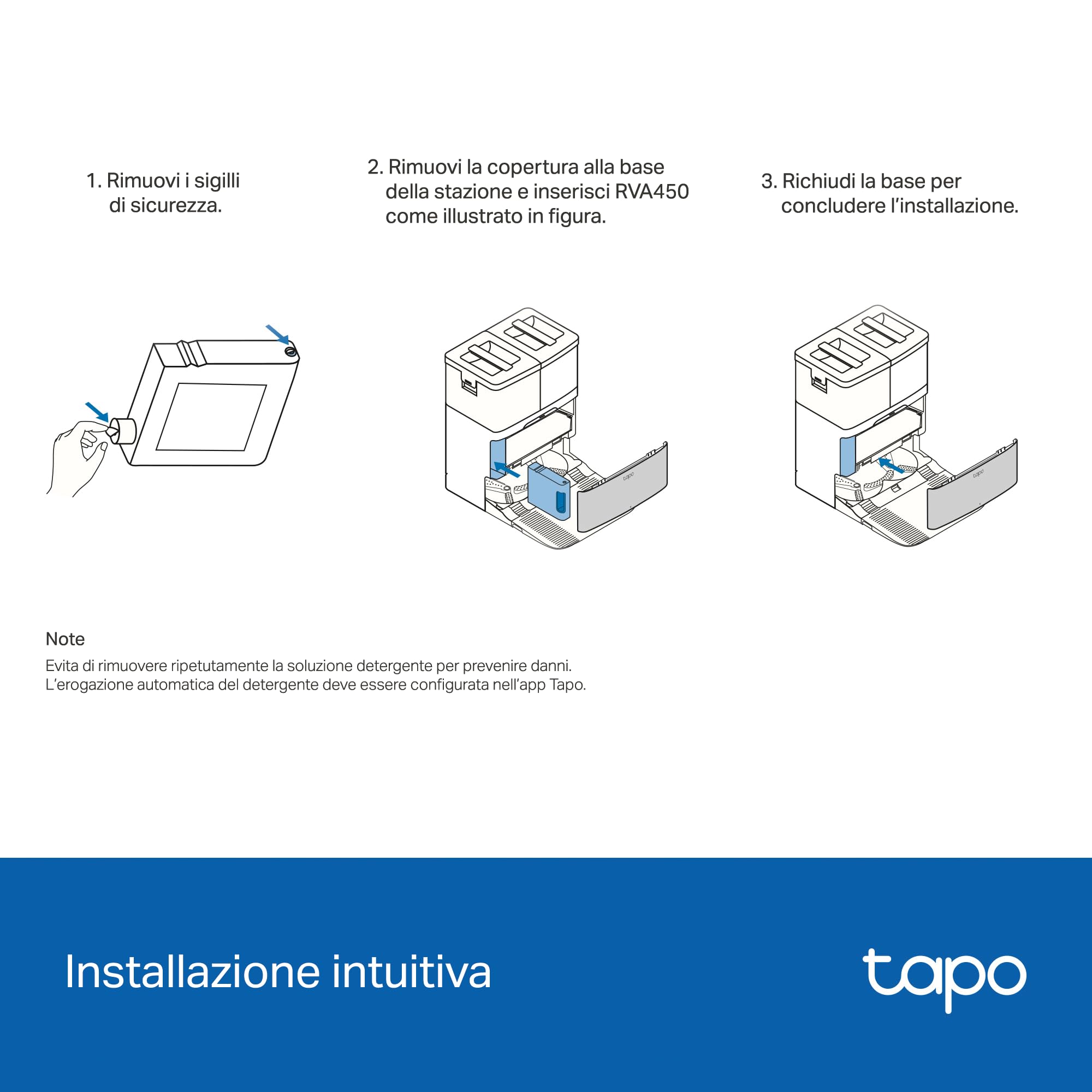 Tapo RVA450 detergente robot RV50 Pro Omni 500 ml pavimenti duri