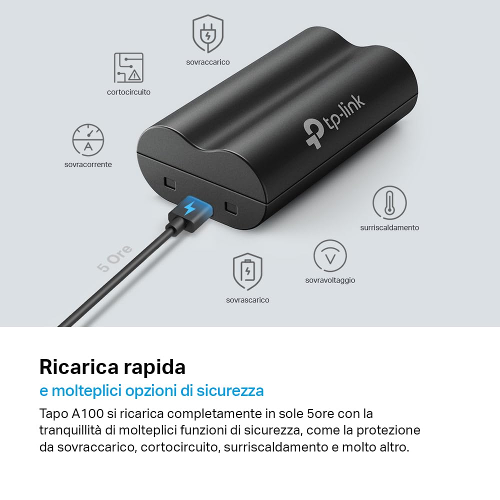Tapo A100 Batteria Ricaricabile 6700mAh Ioni Litio
