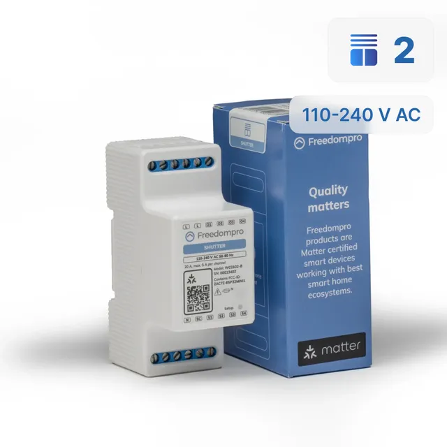 Freedompro WC0102-B modulo WiFi 2 tapparelle quadro elettrico