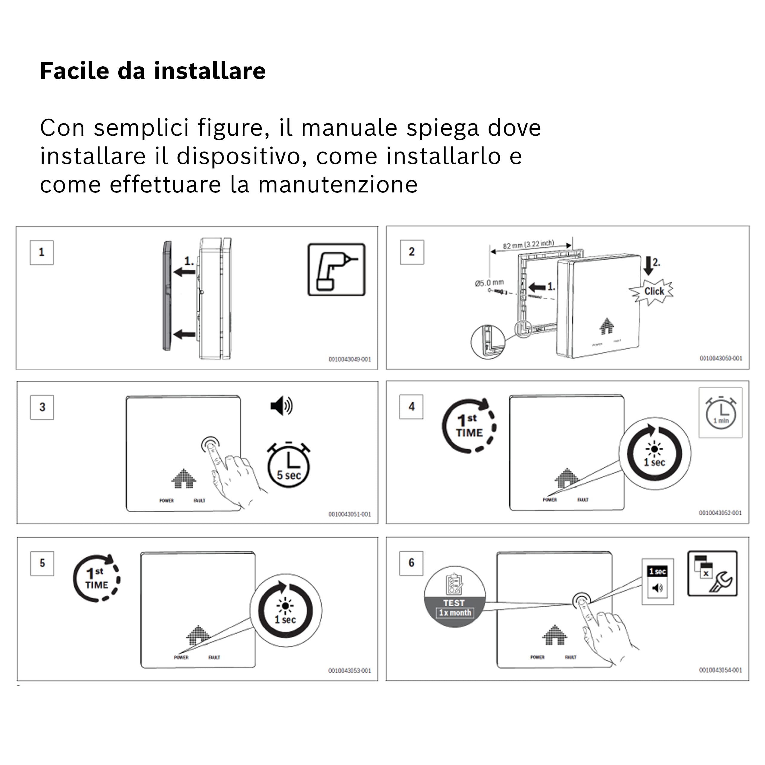 Bosch D-CO rilevatore monossido carbonio batteria 8 anni