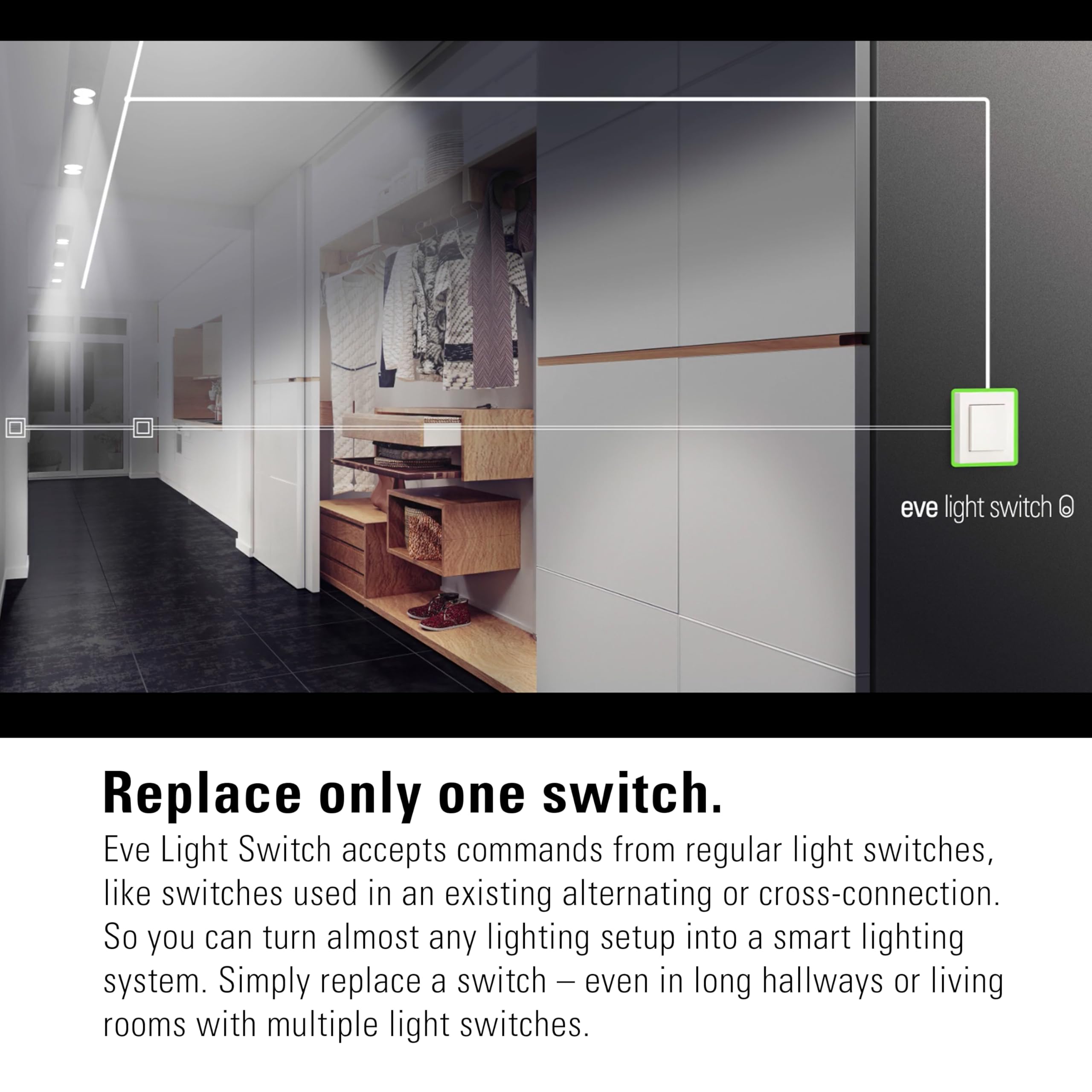 Eve Light Switch interruttore luce intelligente Thread