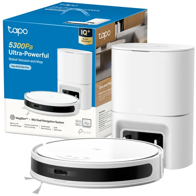 TP-Link Tapo RV20 Max Plus bianco robot aspirapolvere 5300Pa