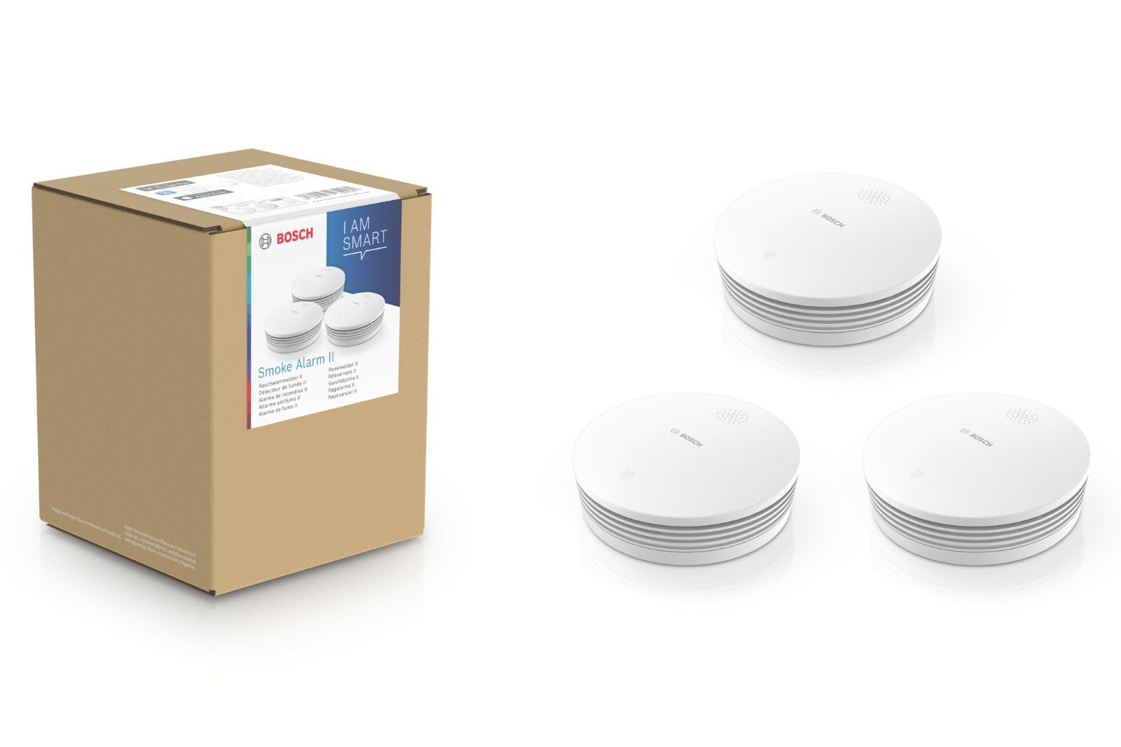 Bosch Smart Home Rilevatore Fumo II Set 3 Pezzi