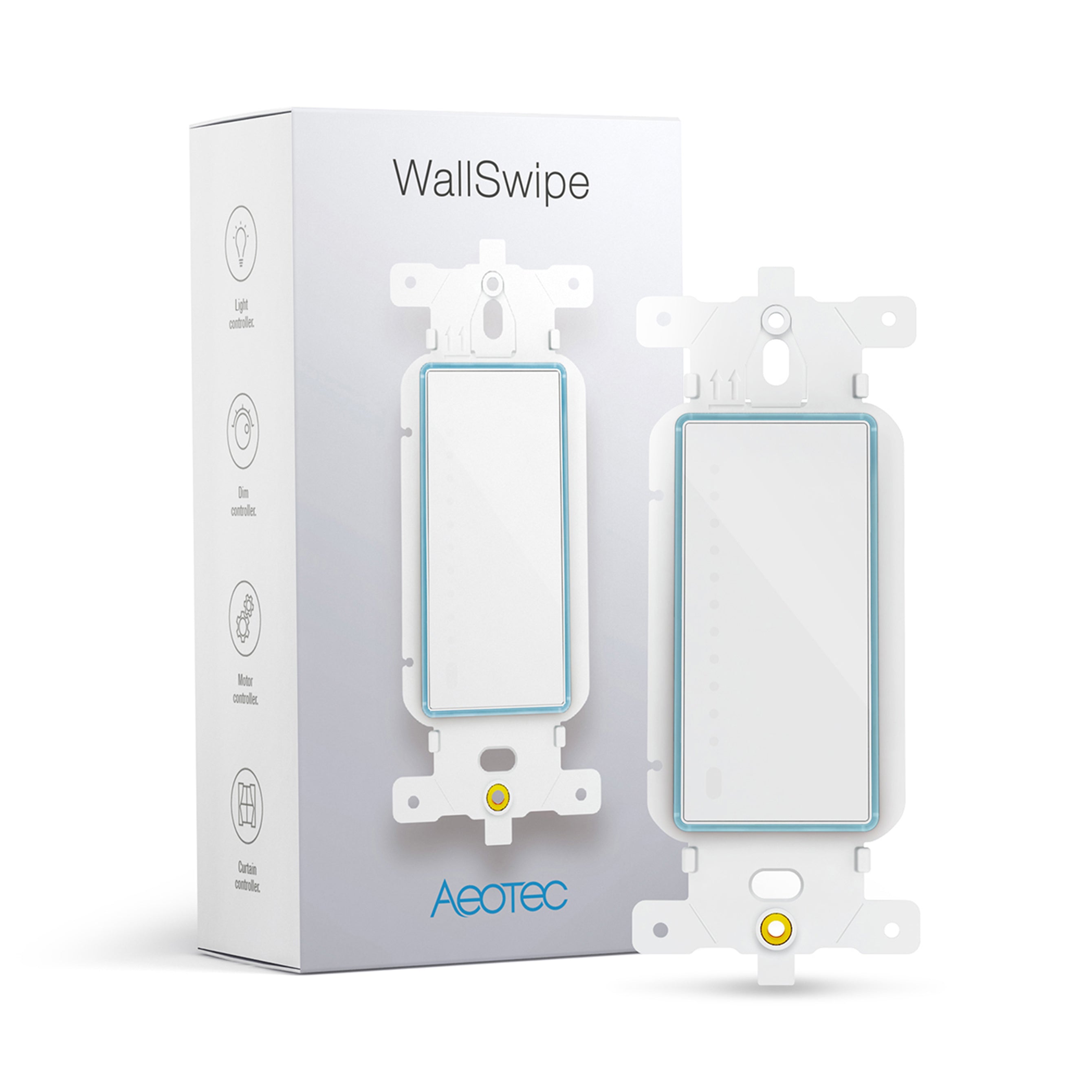 Aeotec WallSwipe placca touch vetro per Nano Switch