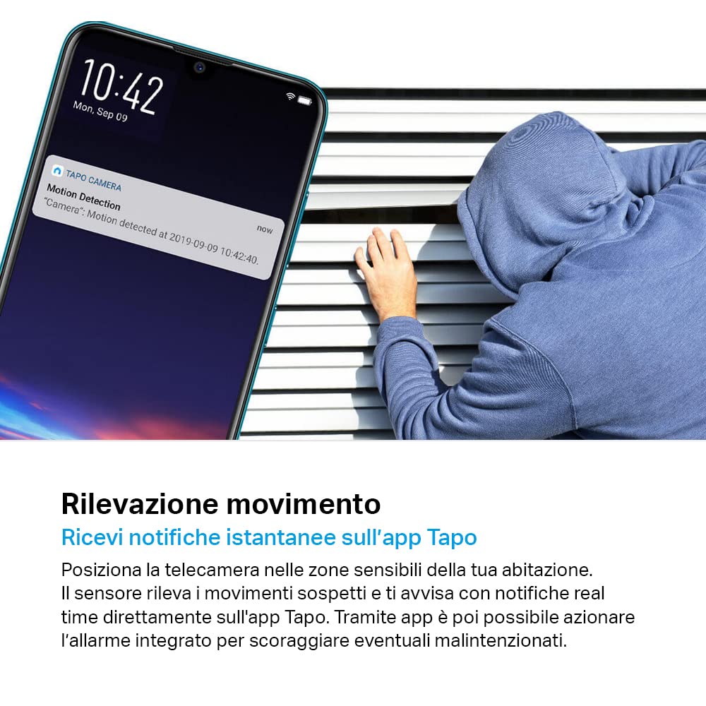 Tapo C100 telecamera interno Bianco Classico FHD