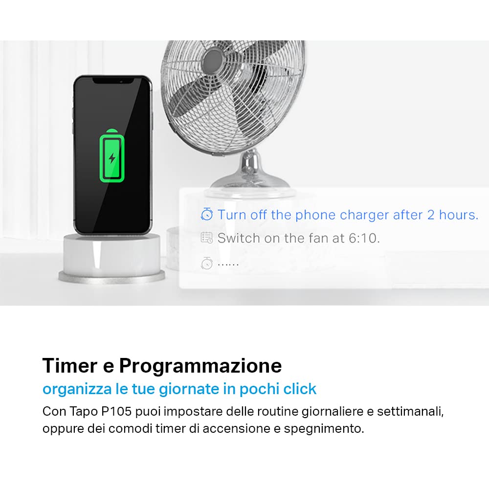 Tapo P105 presa smart wifi 2 pezzi controllo vocale
