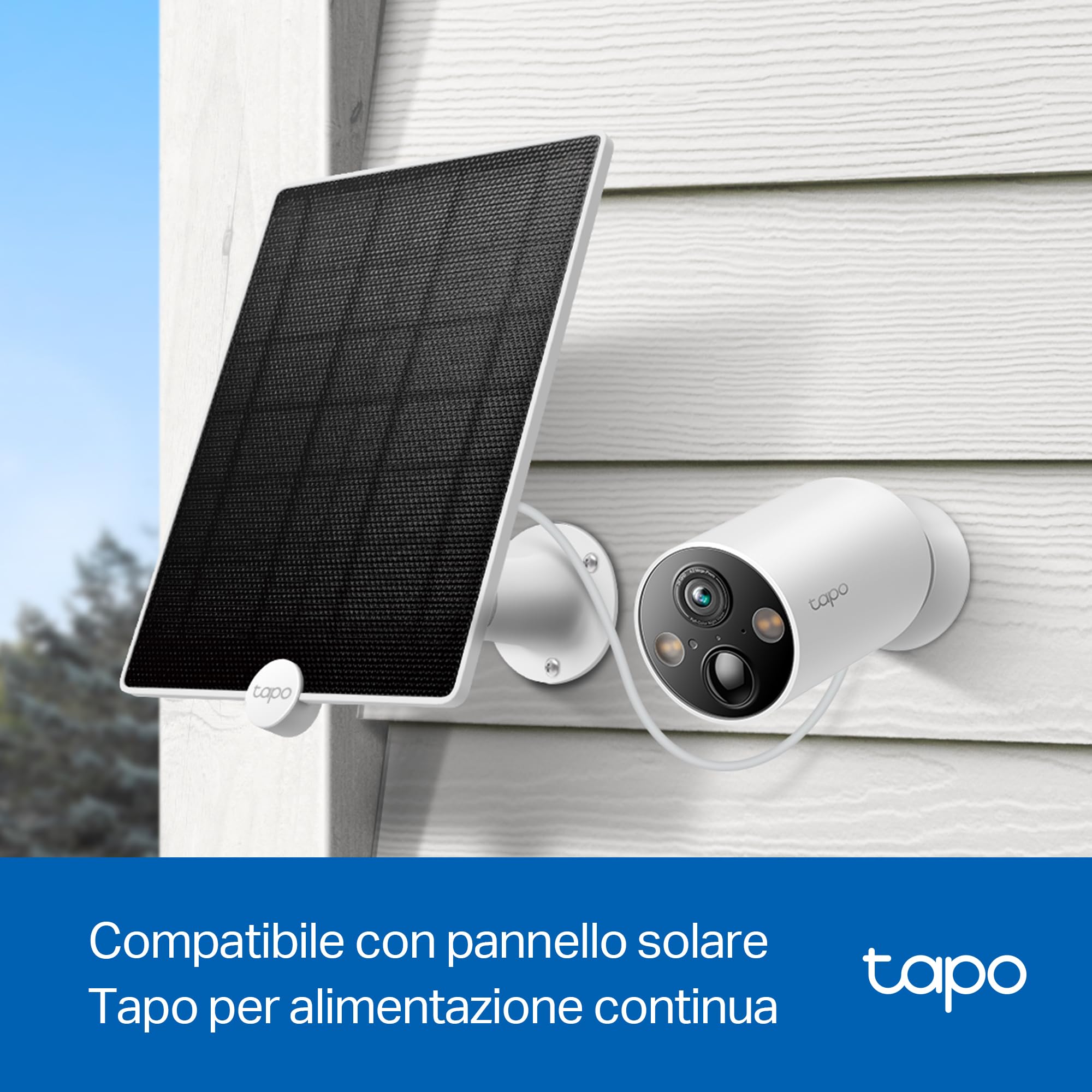 Tapo C425 Telecamera Batteria Bianco Neve 2K 150°