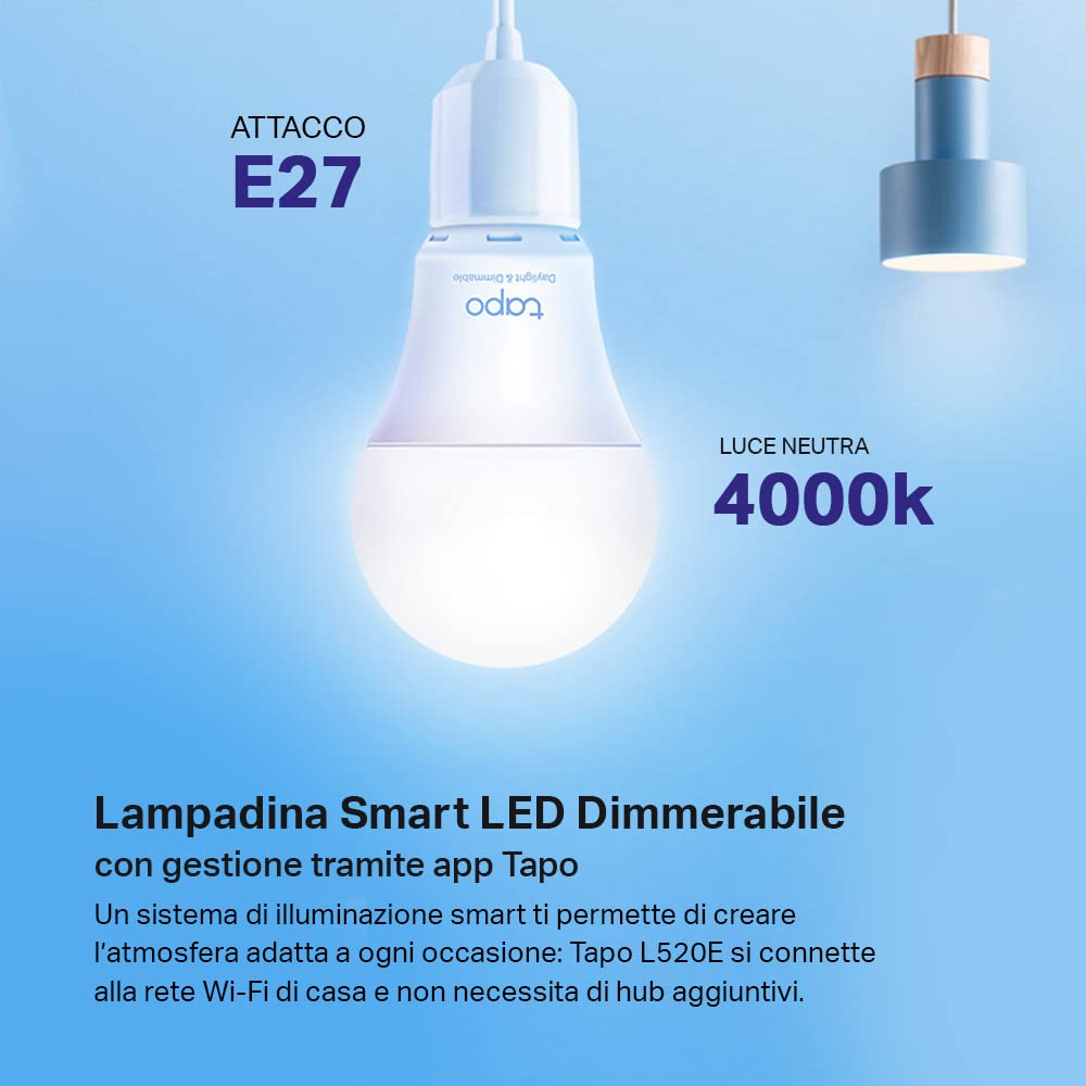 TP-Link Tapo L520E Lampadina Smart E27 Luce Neutra