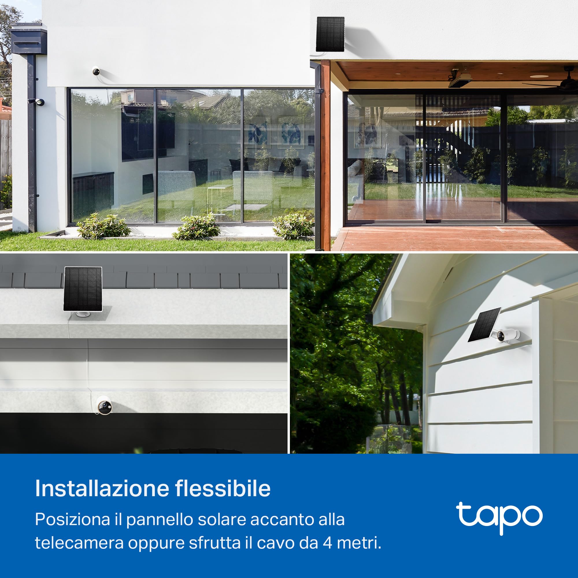 Tapo A202 Pannello Solare 4,5W Cream White IP65