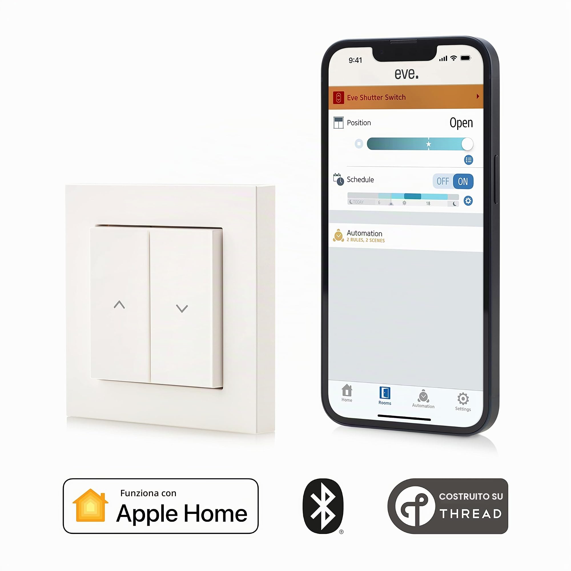 Eve Shutter Switch Apple Home controller tapparelle Thread