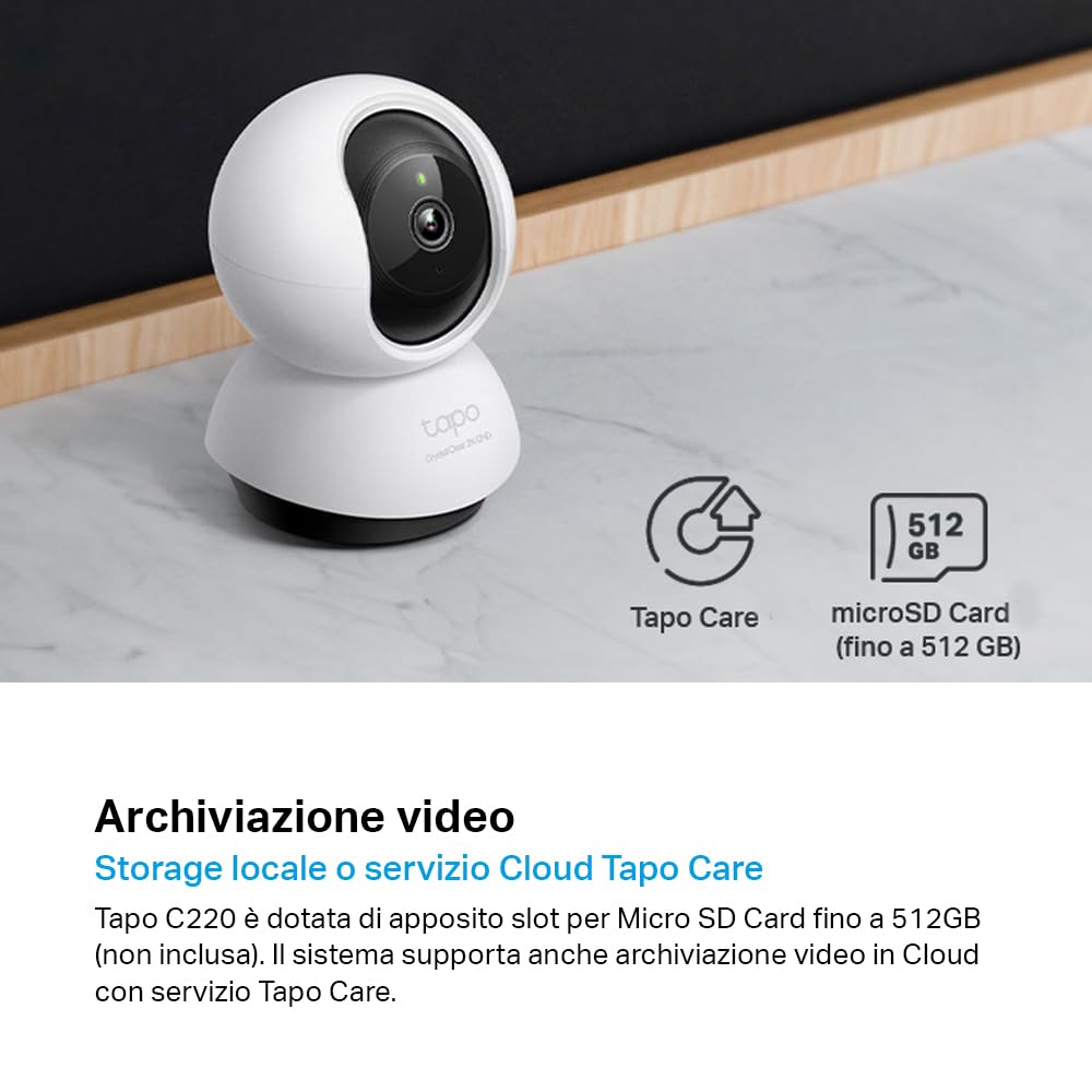 TP-Link Tapo C220 Telecamera Interno 2K Beige