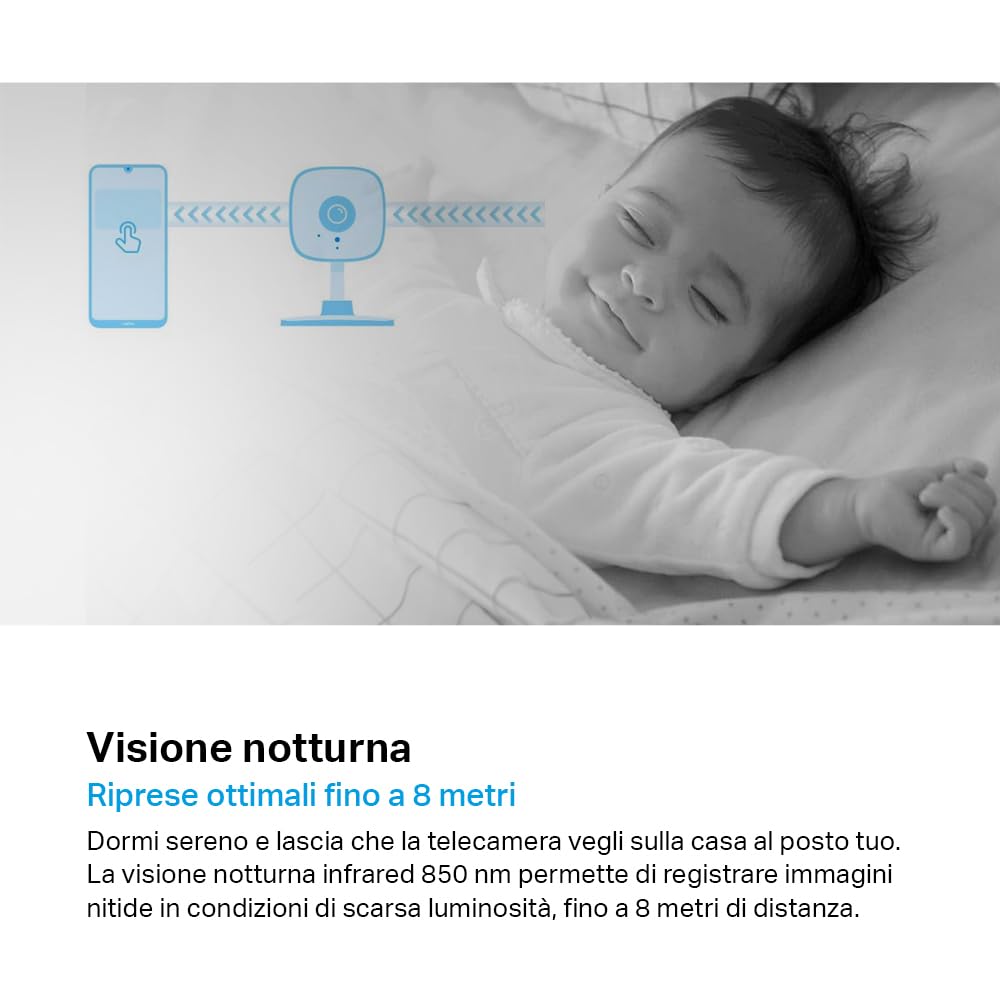 Tapo C100 telecamera interno Bianco Classico FHD